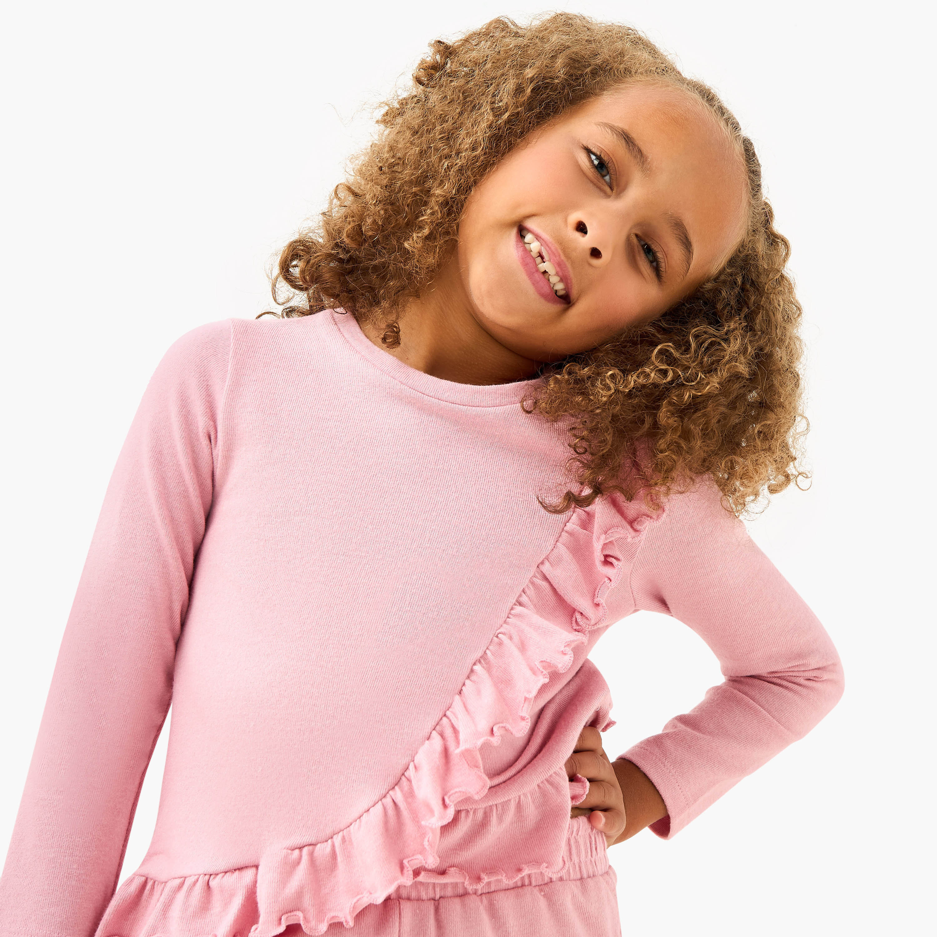 Juniors Ruffled T-shirt and Pants Set-girls-clothing-setsandcoords-image-5