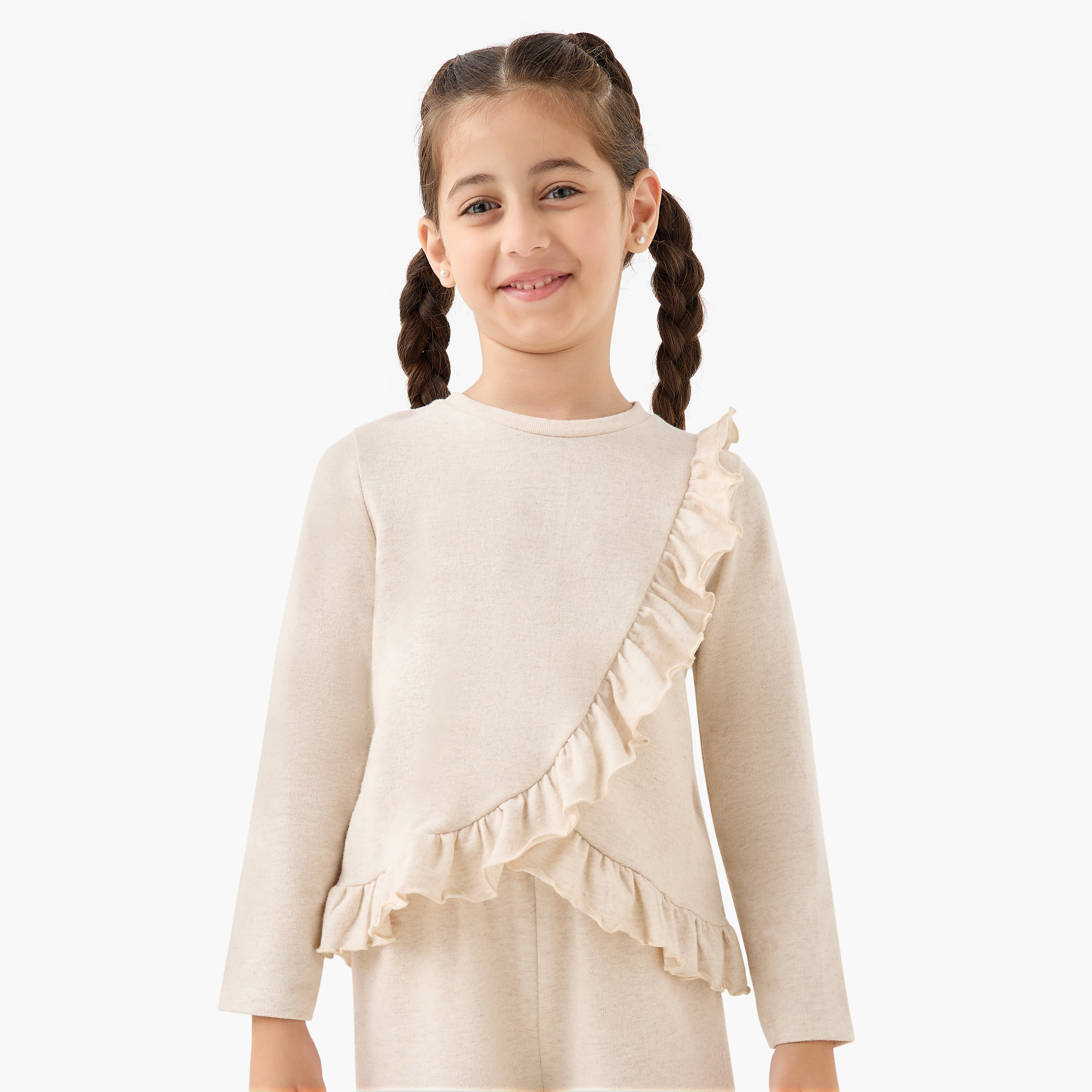 Juniors Ruffled T-shirt and Pants Set-girls-clothing-setsandcoords-image-2