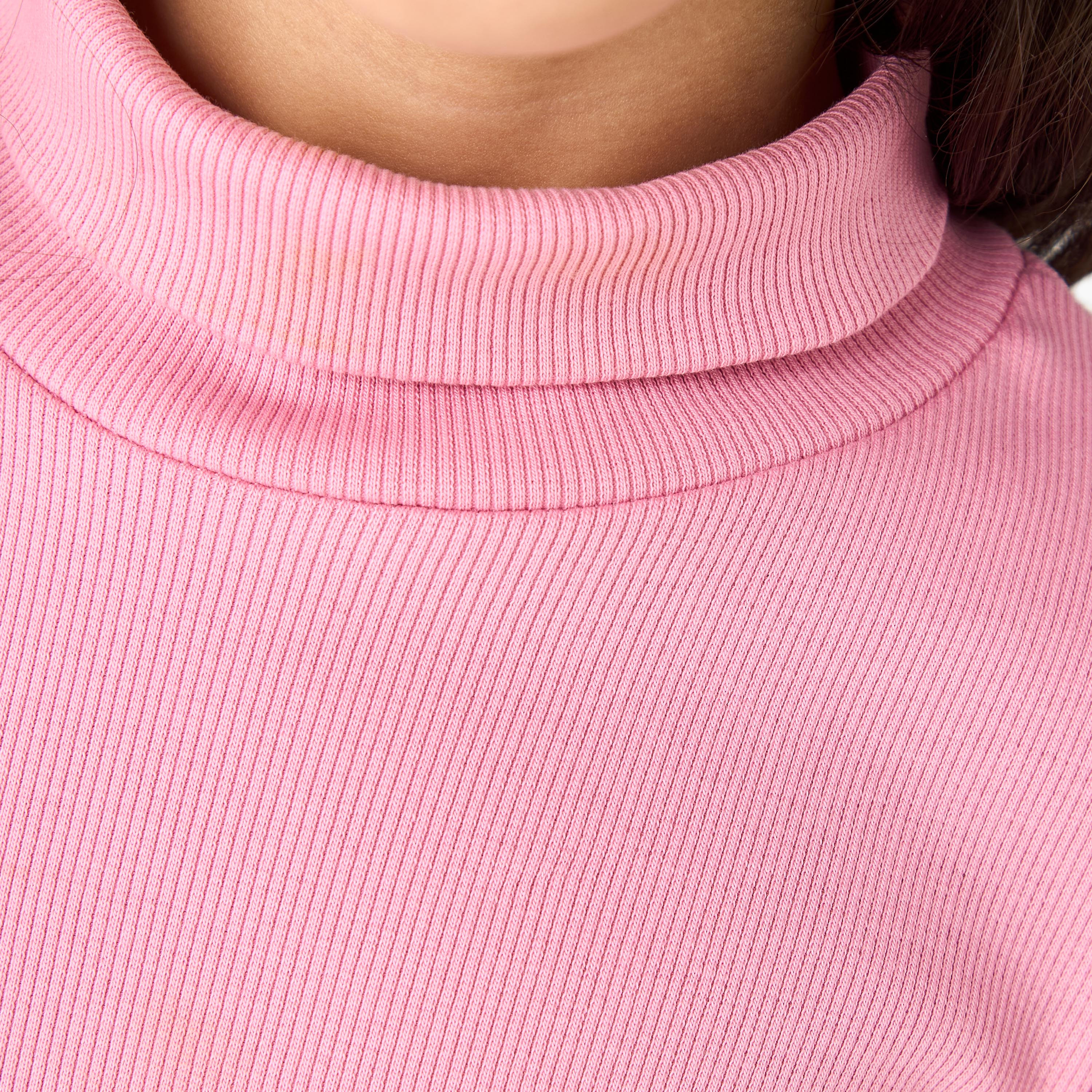 Juniors Ribbed Turtleneck Top with Long Sleeves-girls-clothing-tshirts-image-5