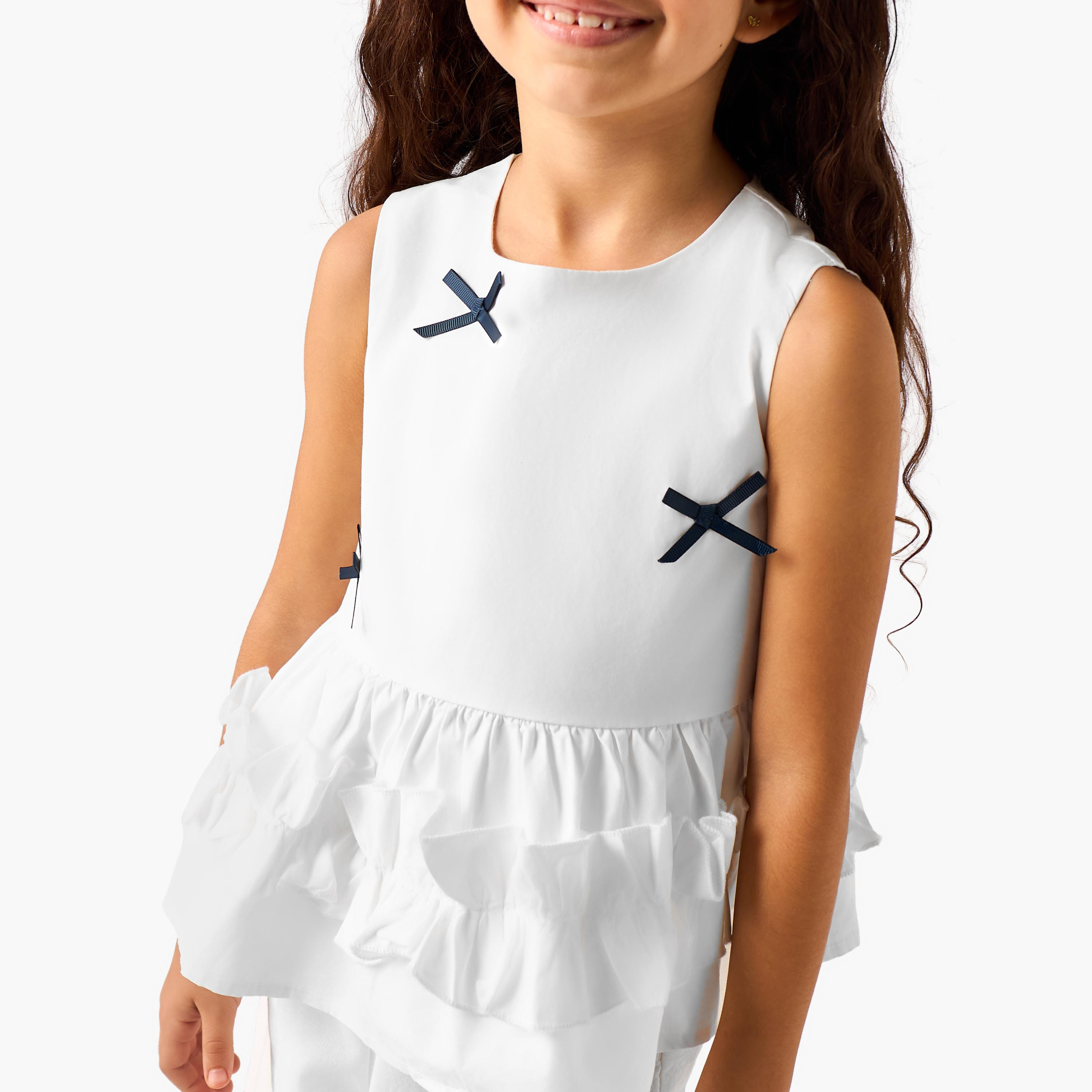 Juniors Round Neck Sleeveless Top with Zip Closure-baby-girls-clothing-blousesandshirts-image-4