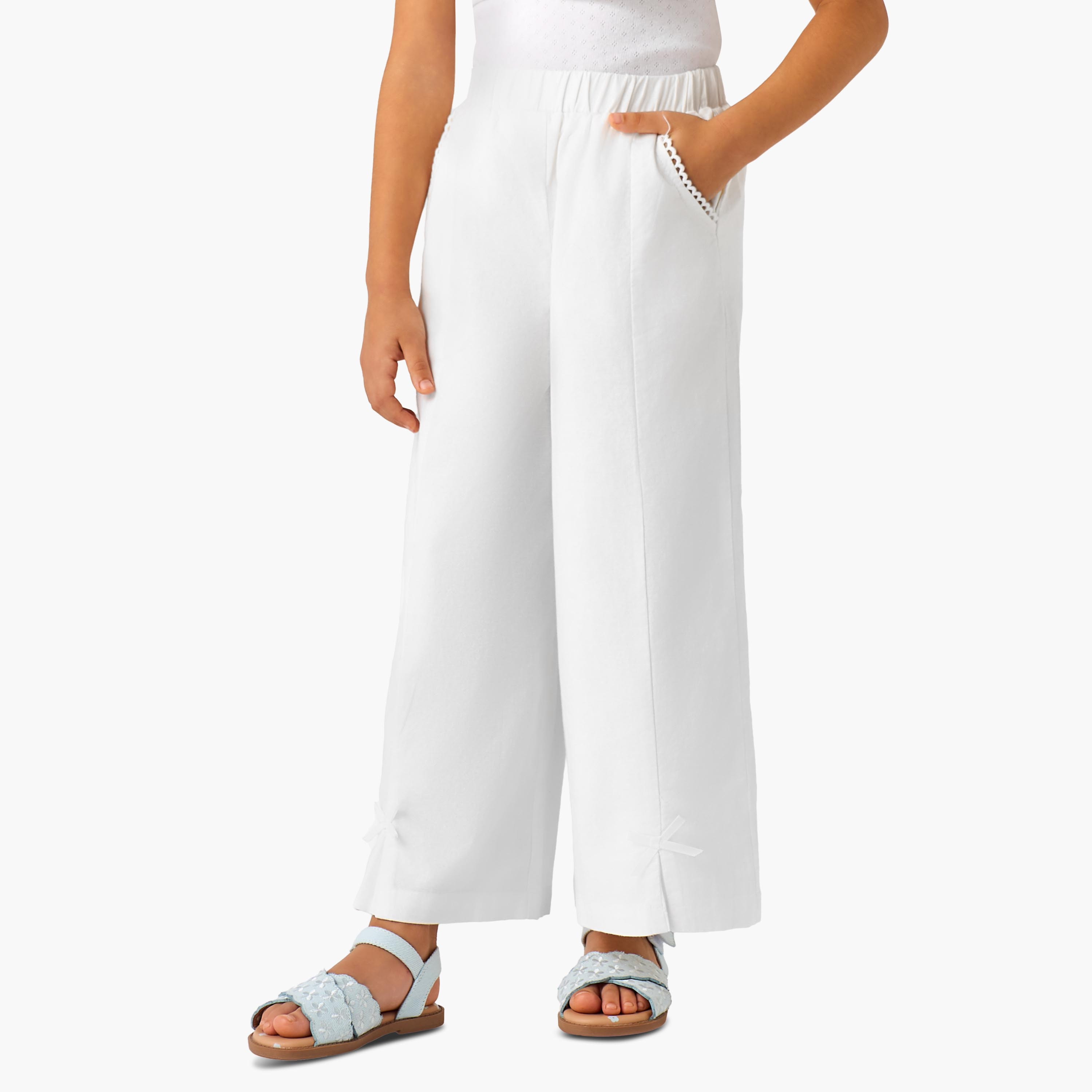 Juniors Trousers with Pockets-Elasticated Waistband-girls-clothing-bottoms-trousers-image-1