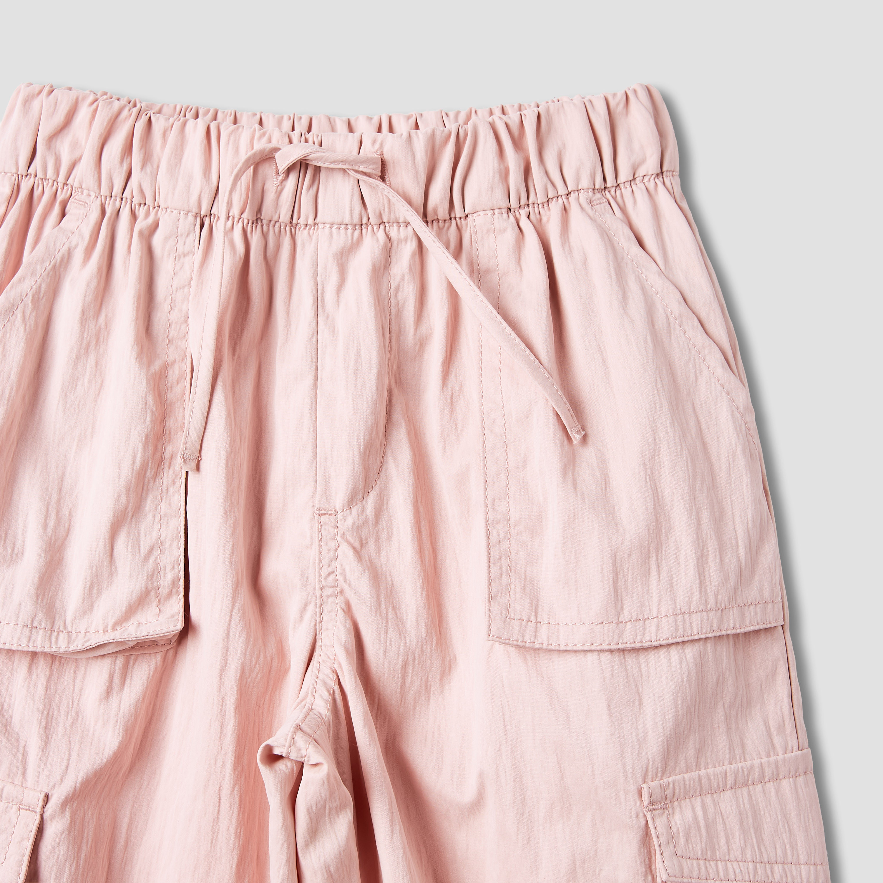 Juniors Solid Cargo Joggers with Pockets-baby-girls-clothing-bottoms-joggersandtrackpants-image-3