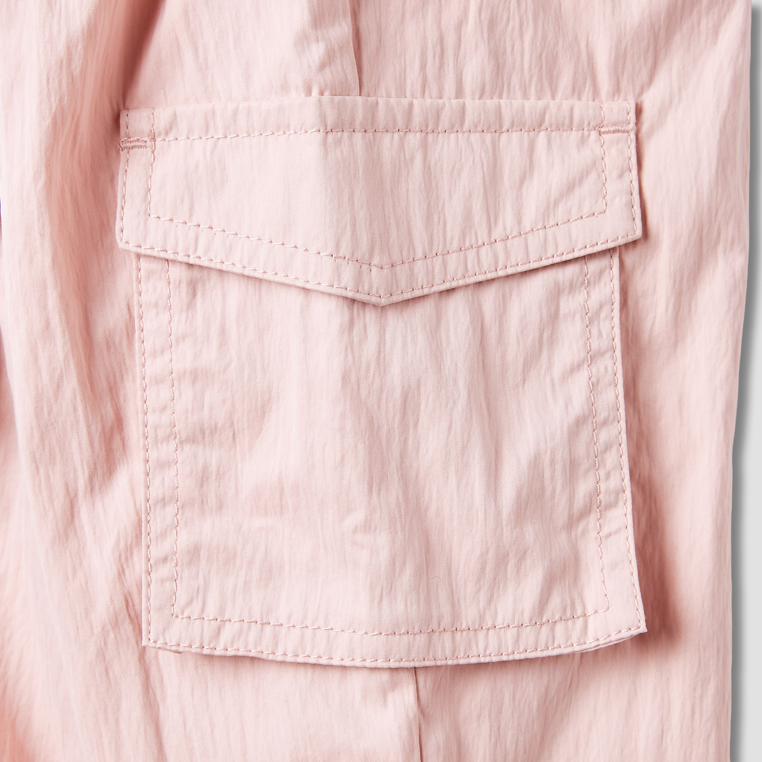 Juniors Solid Cargo Joggers with Pockets-baby-girls-clothing-bottoms-joggersandtrackpants-image-5