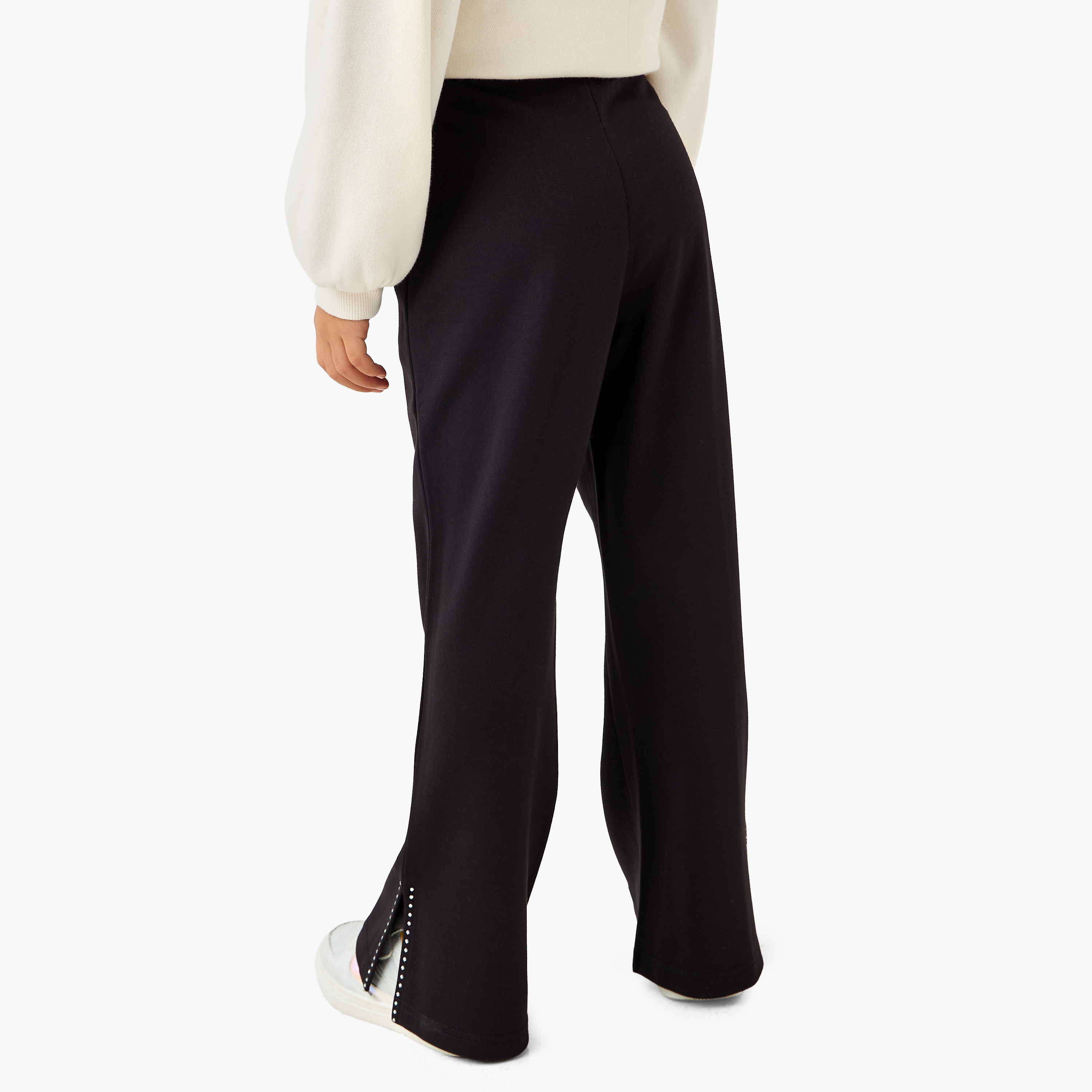 Juniors Trousers with Slit, Elasticated Waist-baby-girls-clothing-bottoms-trousers-image-3