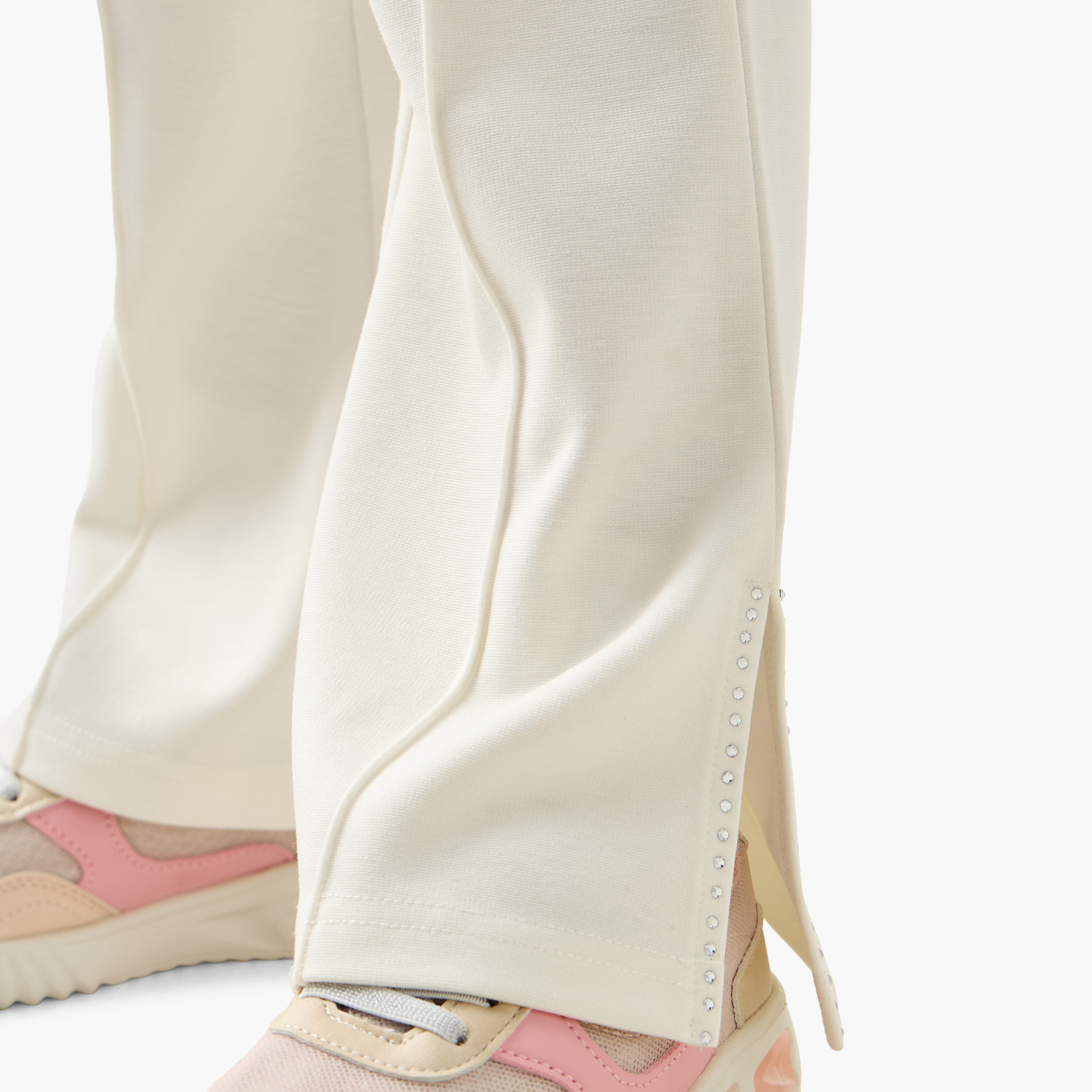 Juniors Trousers with Slit, Elasticated Waist-baby-girls-clothing-bottoms-trousers-image-5