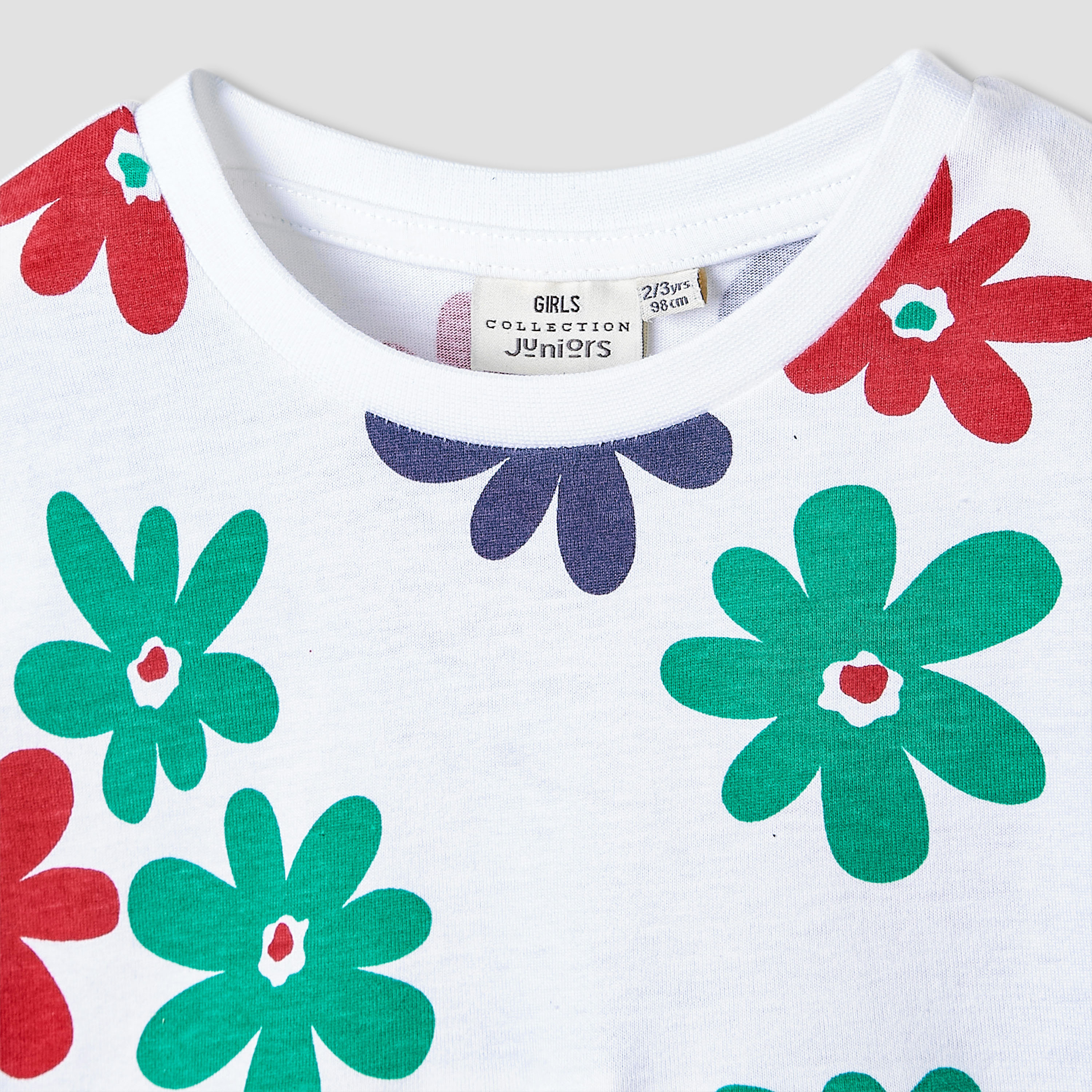 Juniors Round Neck Long Sleeves Knee Length Dress with UAE National Day Print-girls-clothing-dressesandjumpsuits-image-3