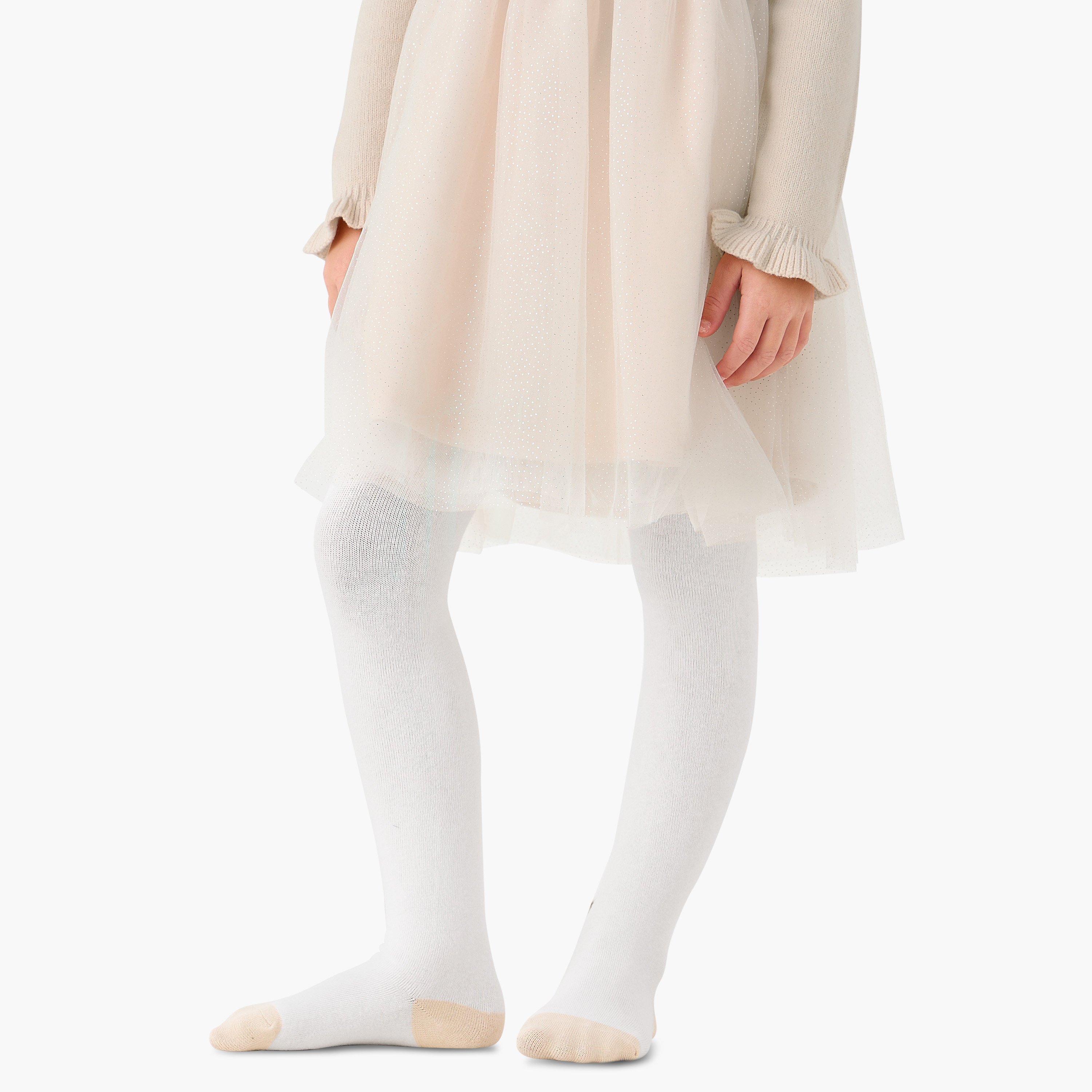 Juniors Round Neck Long Sleeves Knee Length Dress with Bow Detail-girls-clothing-dressesandjumpsuits-image-3