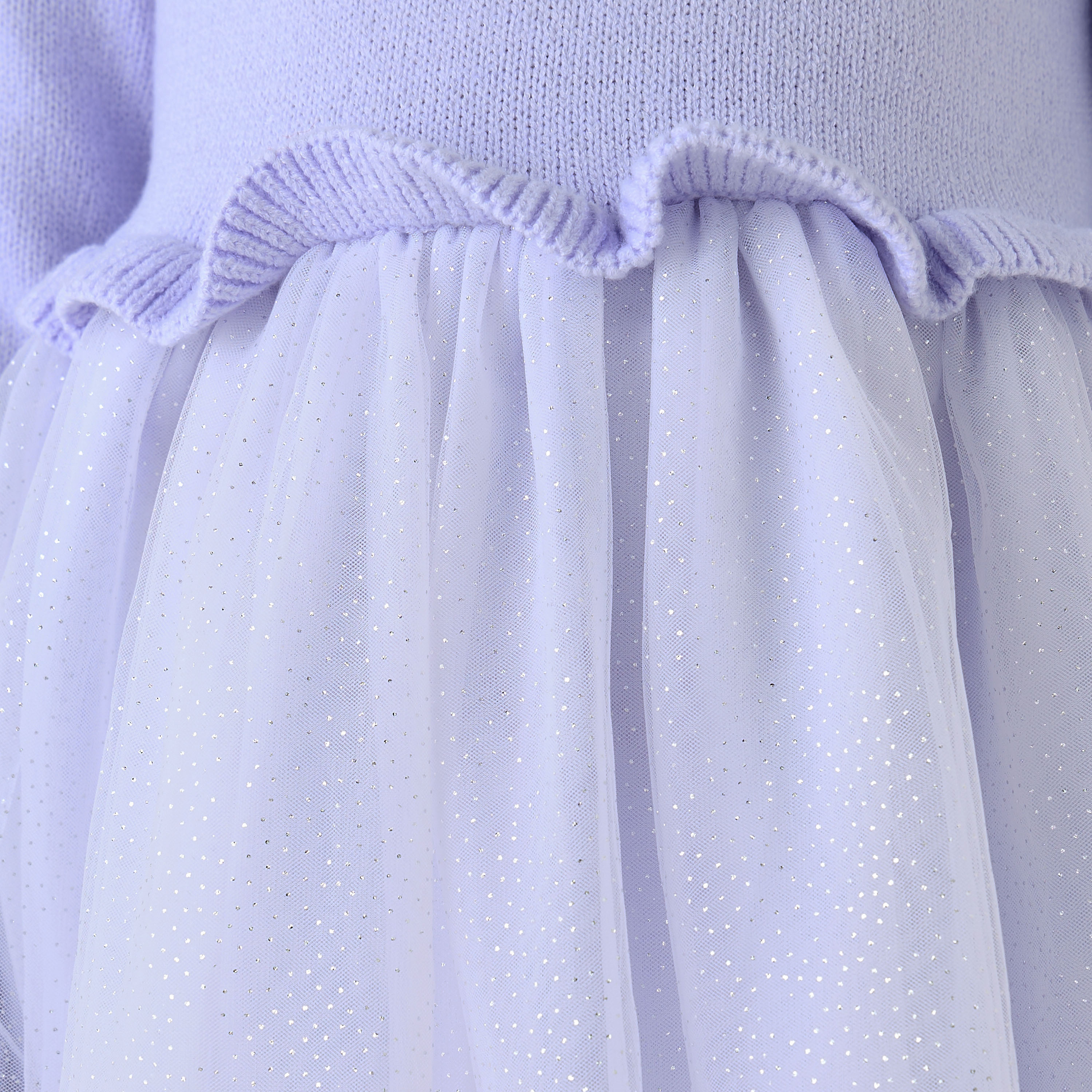 Juniors Round Neck Long Sleeves Knee Length Dress with Bow Detail-girls-clothing-dressesandjumpsuits-image-6