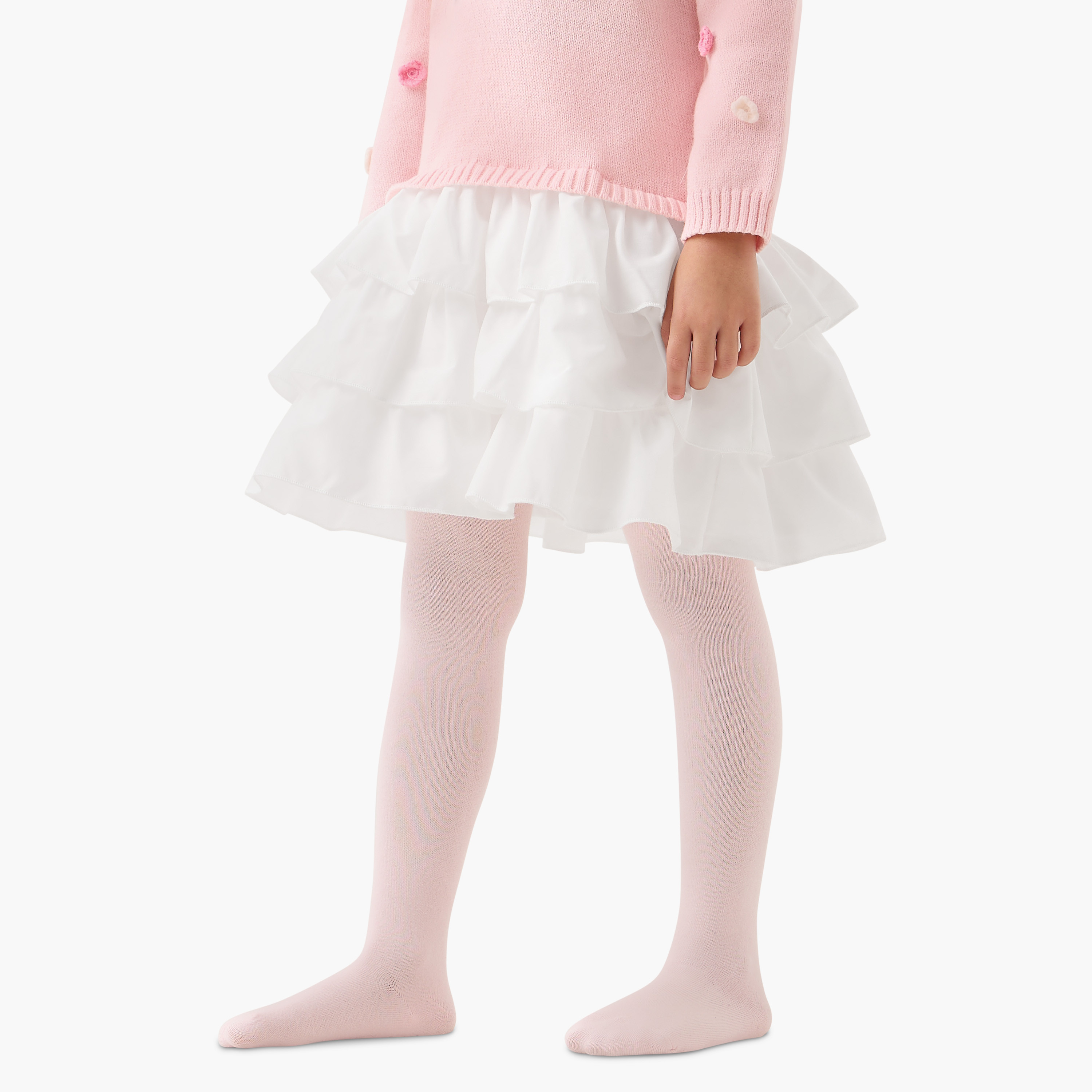 فستان مزين بأرنب وكشكش من جونيورز-girls-clothing-winterwear-dresses-image-4