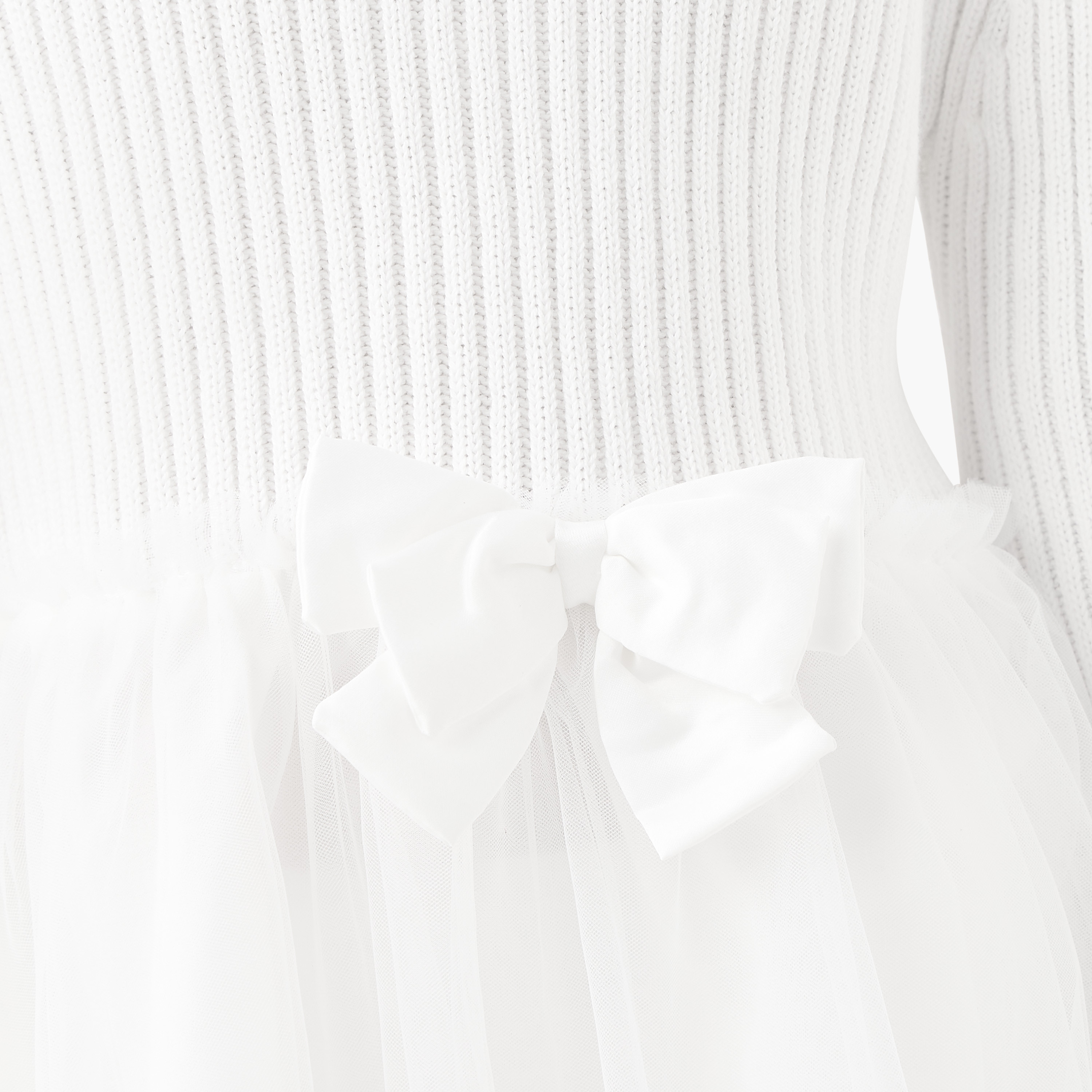 Juniors Ribbed Tulle Dress with Tights-girls-clothing-winterwear-dresses-image-6