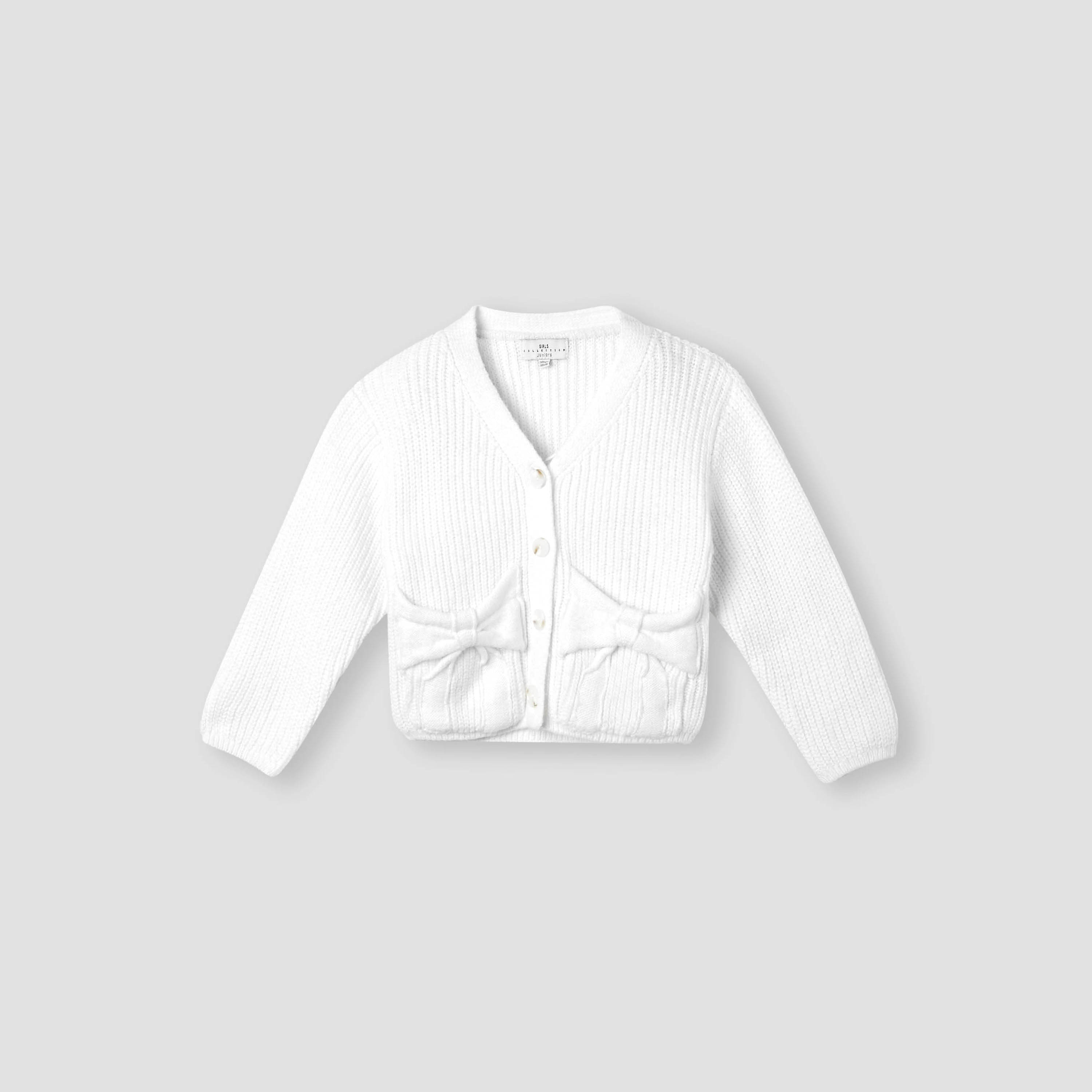 كارديجان بأزرار وأكمام طويلة وتفاصيل فيونكة من جونيورز-girls-clothing-winterwear-jumpersandcardigans-image-5