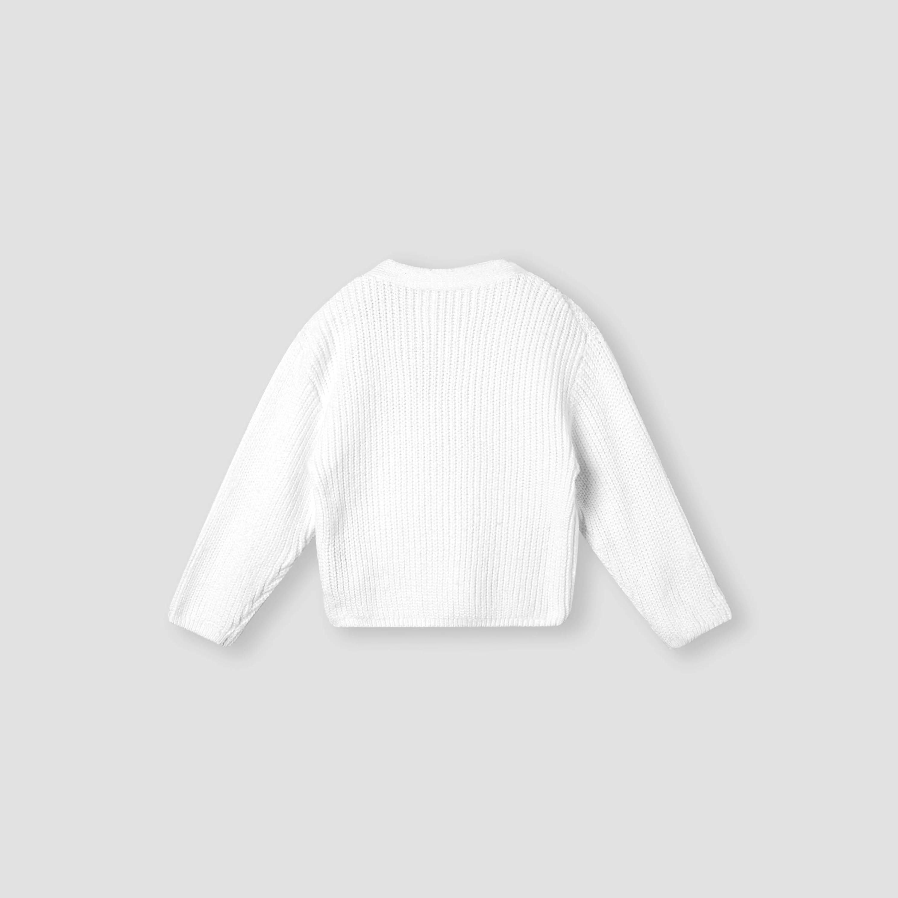 كارديجان بأزرار وأكمام طويلة وتفاصيل فيونكة من جونيورز-girls-clothing-winterwear-jumpersandcardigans-image-4