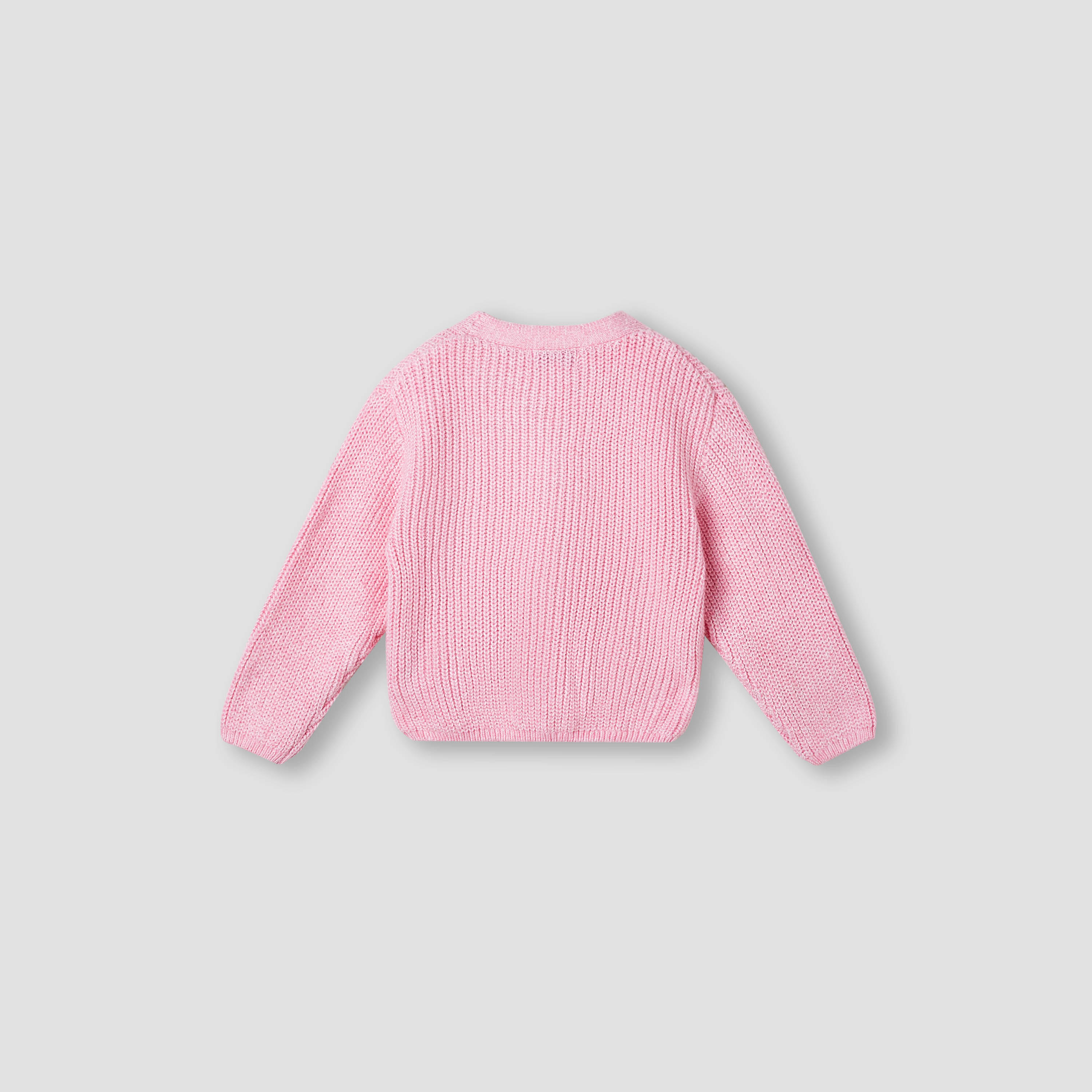 Juniors Bow Accent Button Through Cardigan with Long Sleeves-girls-clothing-winterwear-jumpersandcardigans-image-2