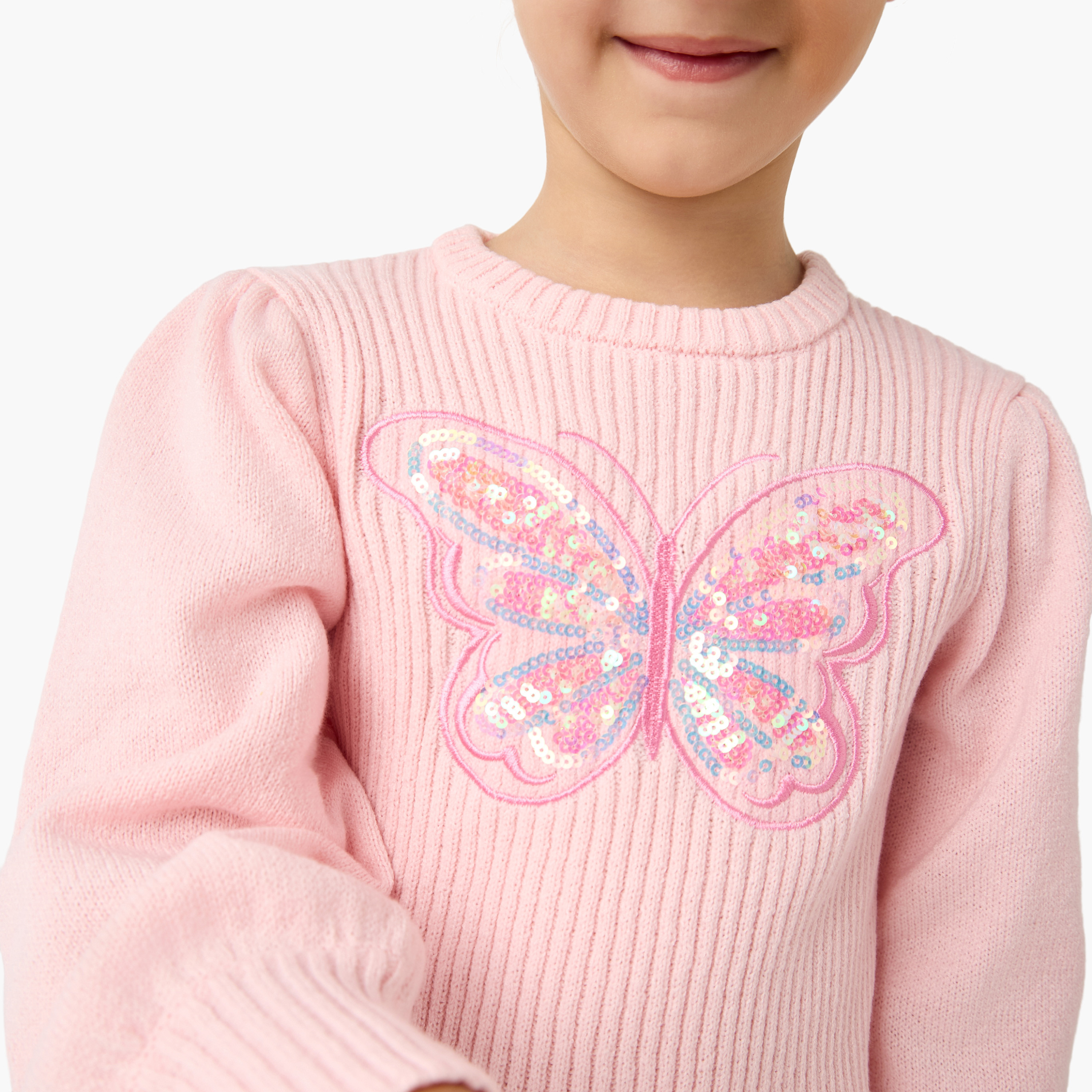 بلوفر مزين بفراشة من جونيورز-girls-clothing-winterwear-jumpersandcardigans-image-2