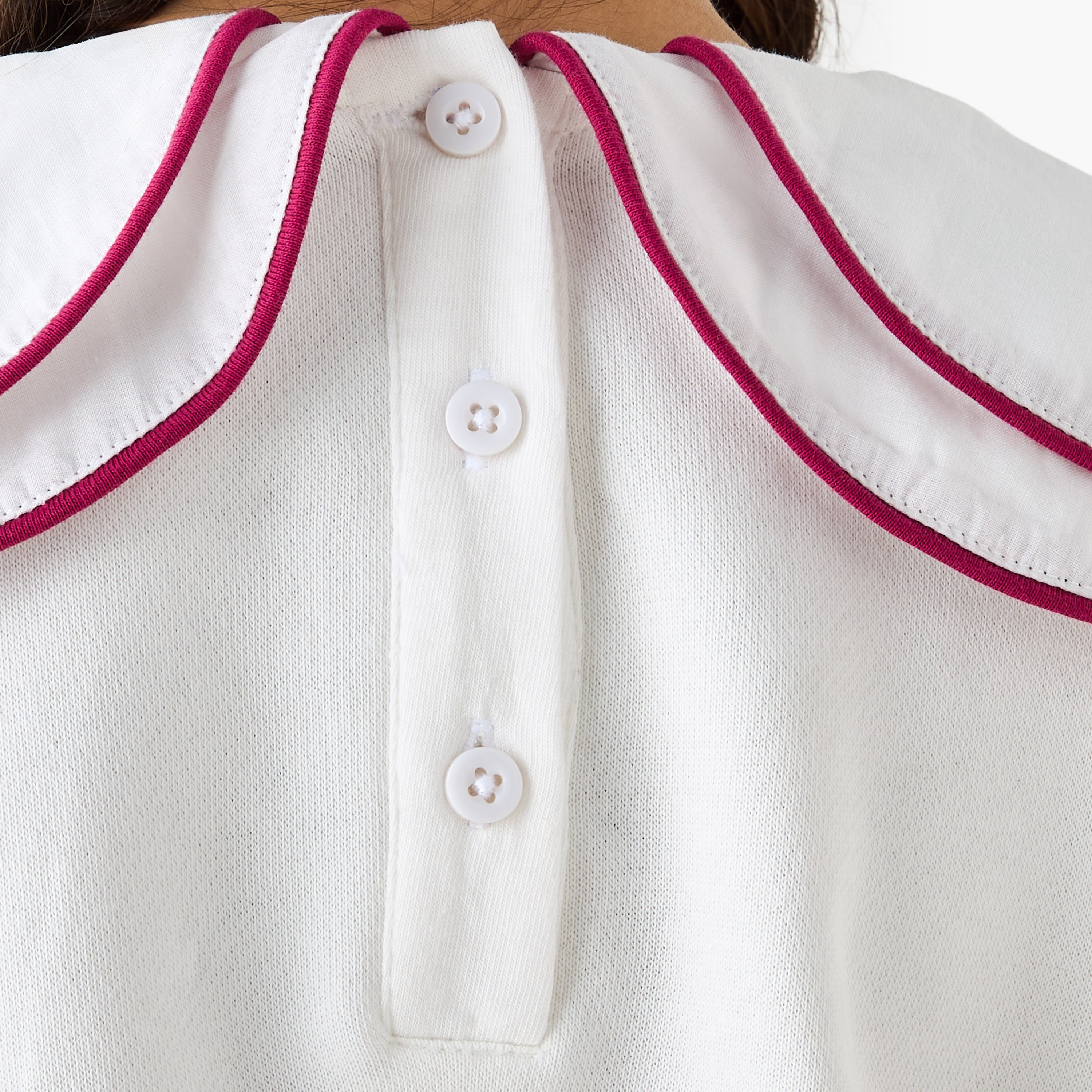 سويت شيرت سادة بأكمام طويلة وياقة بيتر بان من جونيورز-baby-girls-clothing-winterwear-sweatshirts-image-2