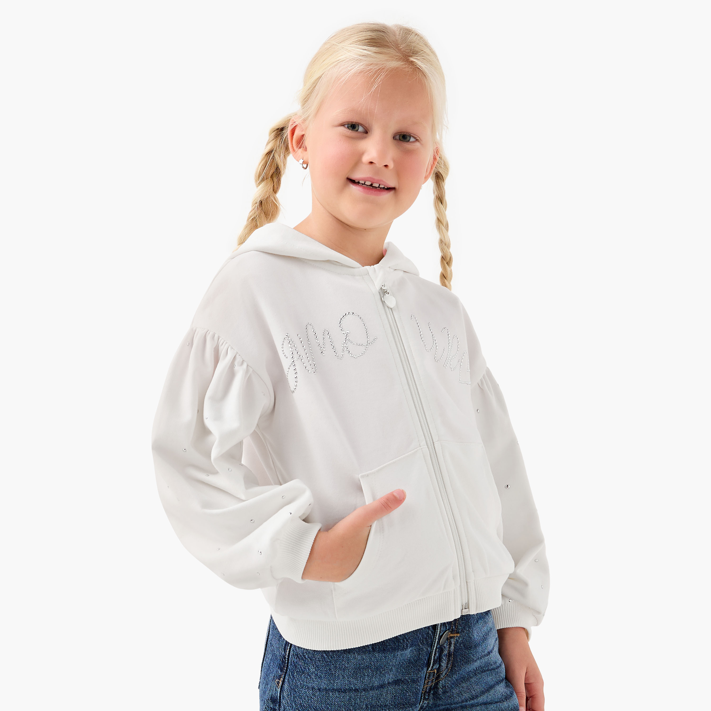Juniors Embellished Hooded Sweatshirt with Long Sleeves-baby-girls-clothing-winterwear-sweatshirts-image-1