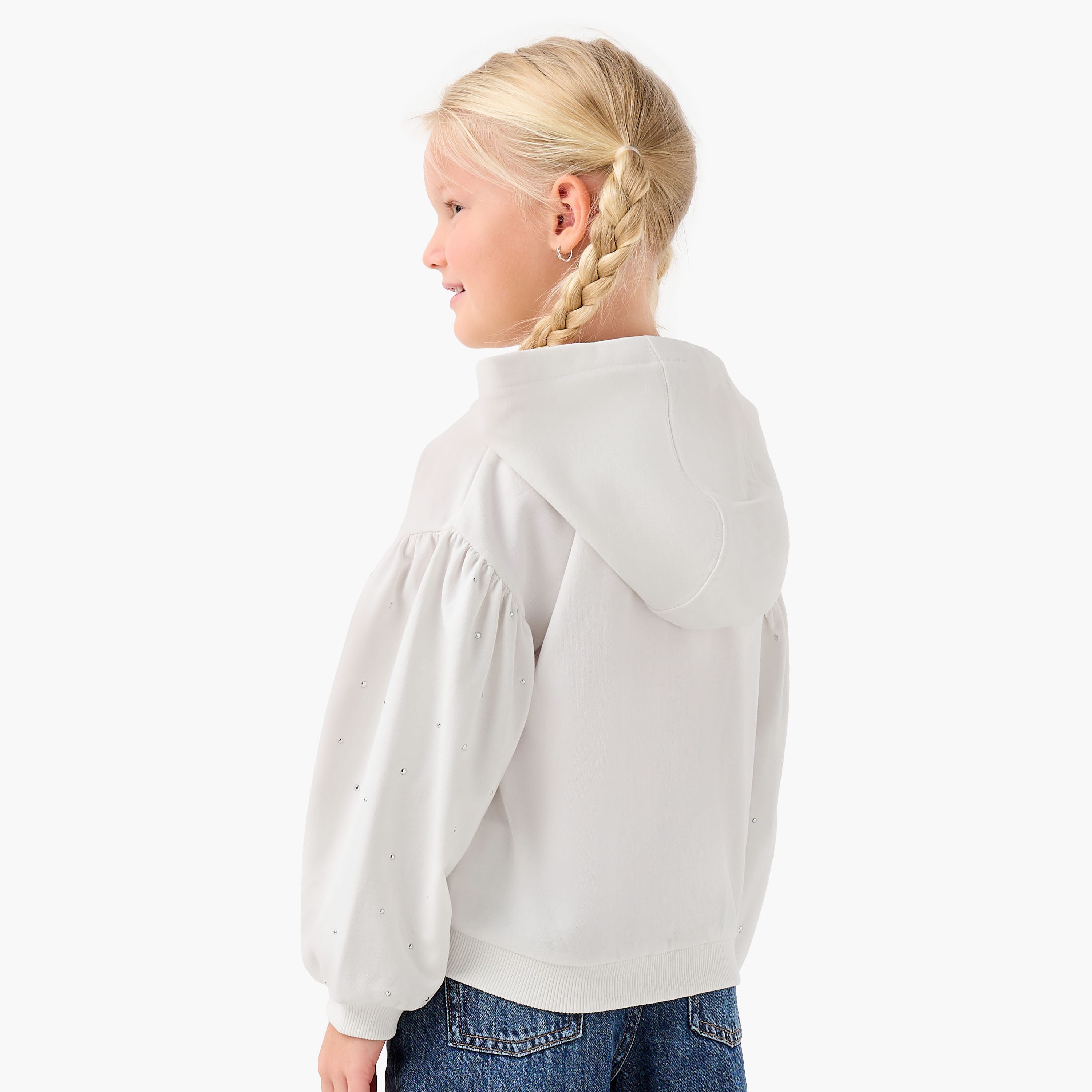 Juniors Embellished Hooded Sweatshirt with Long Sleeves-baby-girls-clothing-winterwear-sweatshirts-image-3