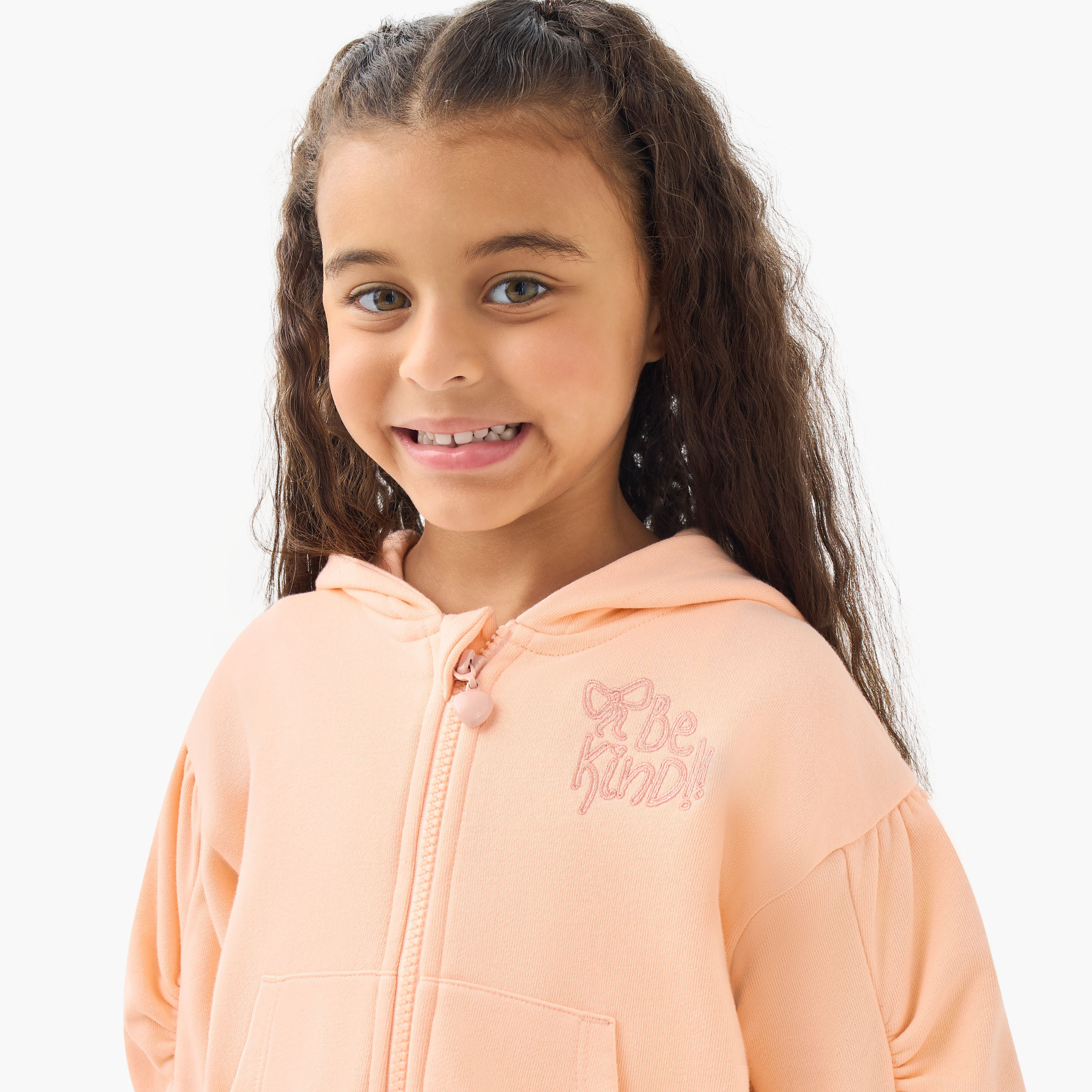 Juniors Girls Hooded Sweatshirt with Embroidery - Long Sleeves-baby-girls-clothing-winterwear-sweatshirts-image-4