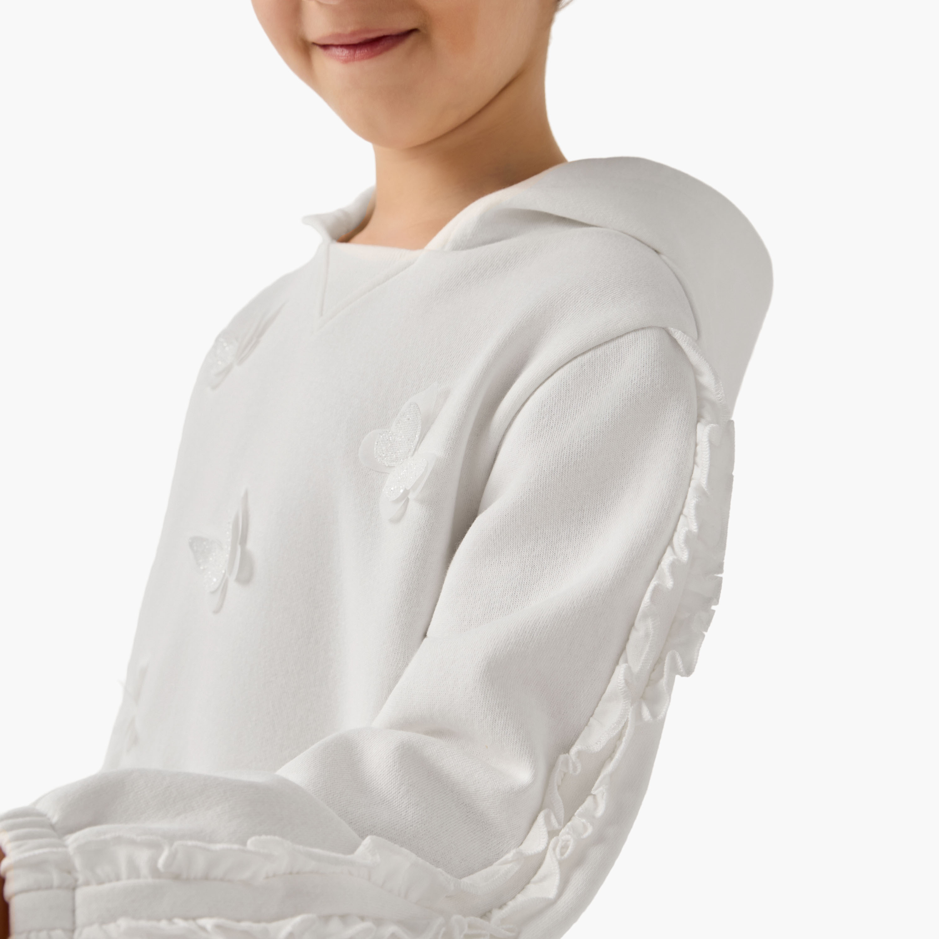 بلوفر بقبعة وزخارف فراشات من جونيورز-baby-girls-clothing-winterwear-sweatshirts-image-2