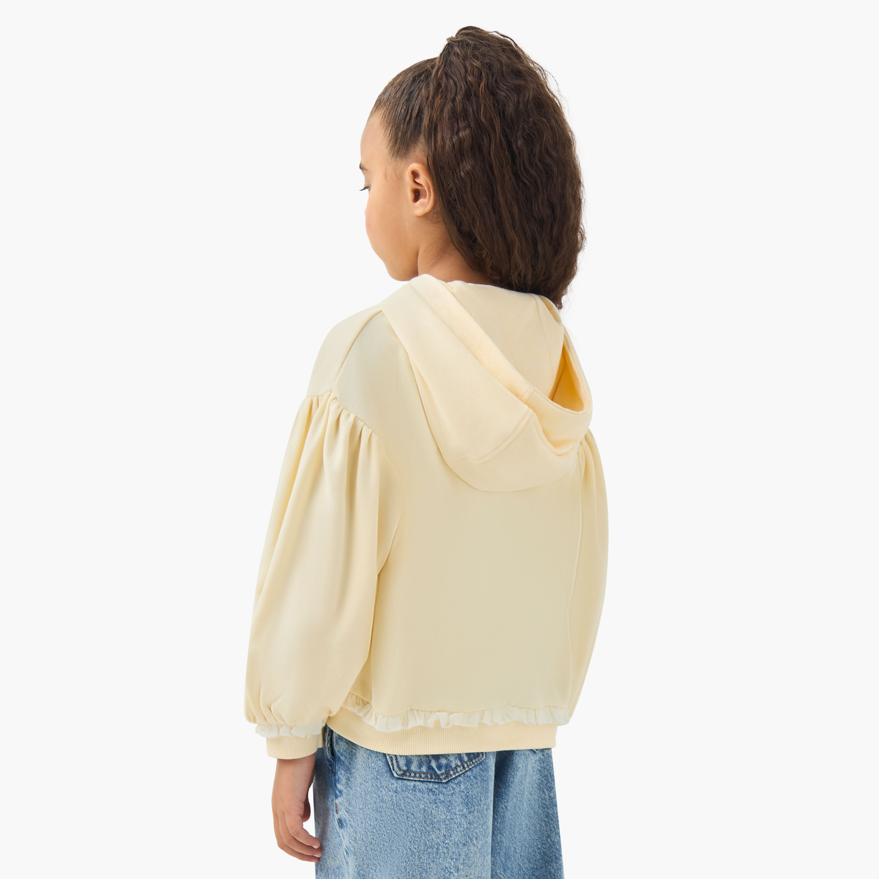 Juniors Girls Hooded Sweatshirt with Lace Inserts - Long Sleeves-girls-clothing-sweatshirts-image-3