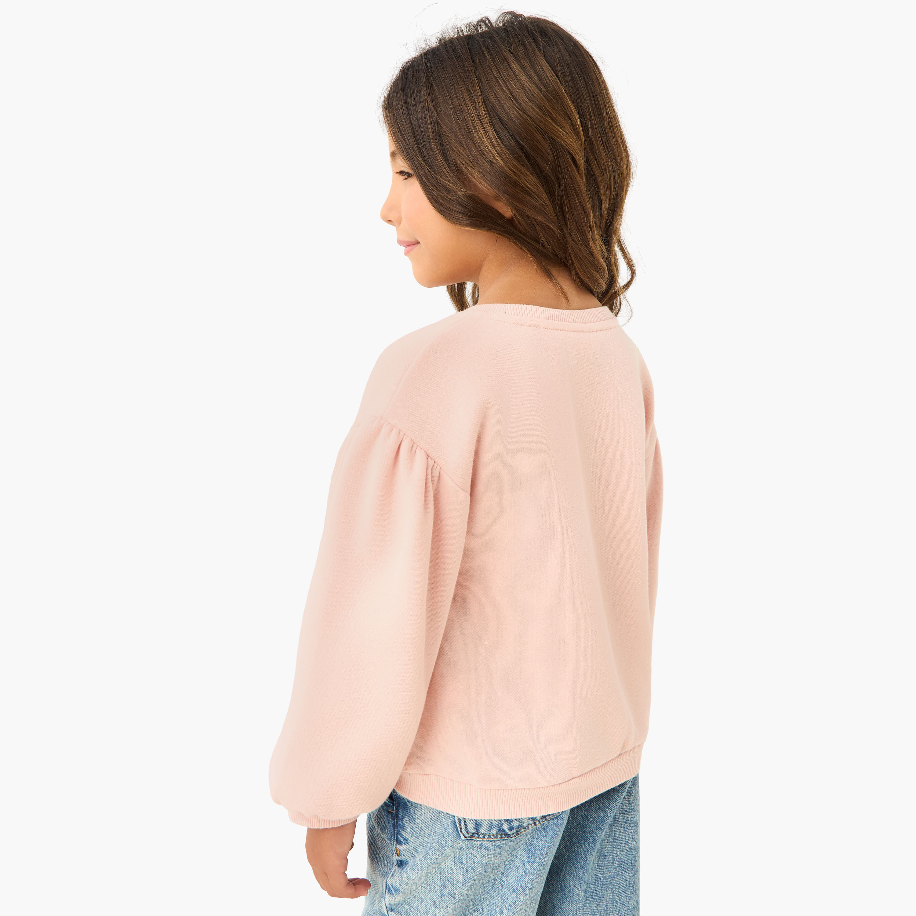 Juniors Bow Accent Sweatshirt with Long Sleeves-baby-girls-clothing-sweatshirts-image-3