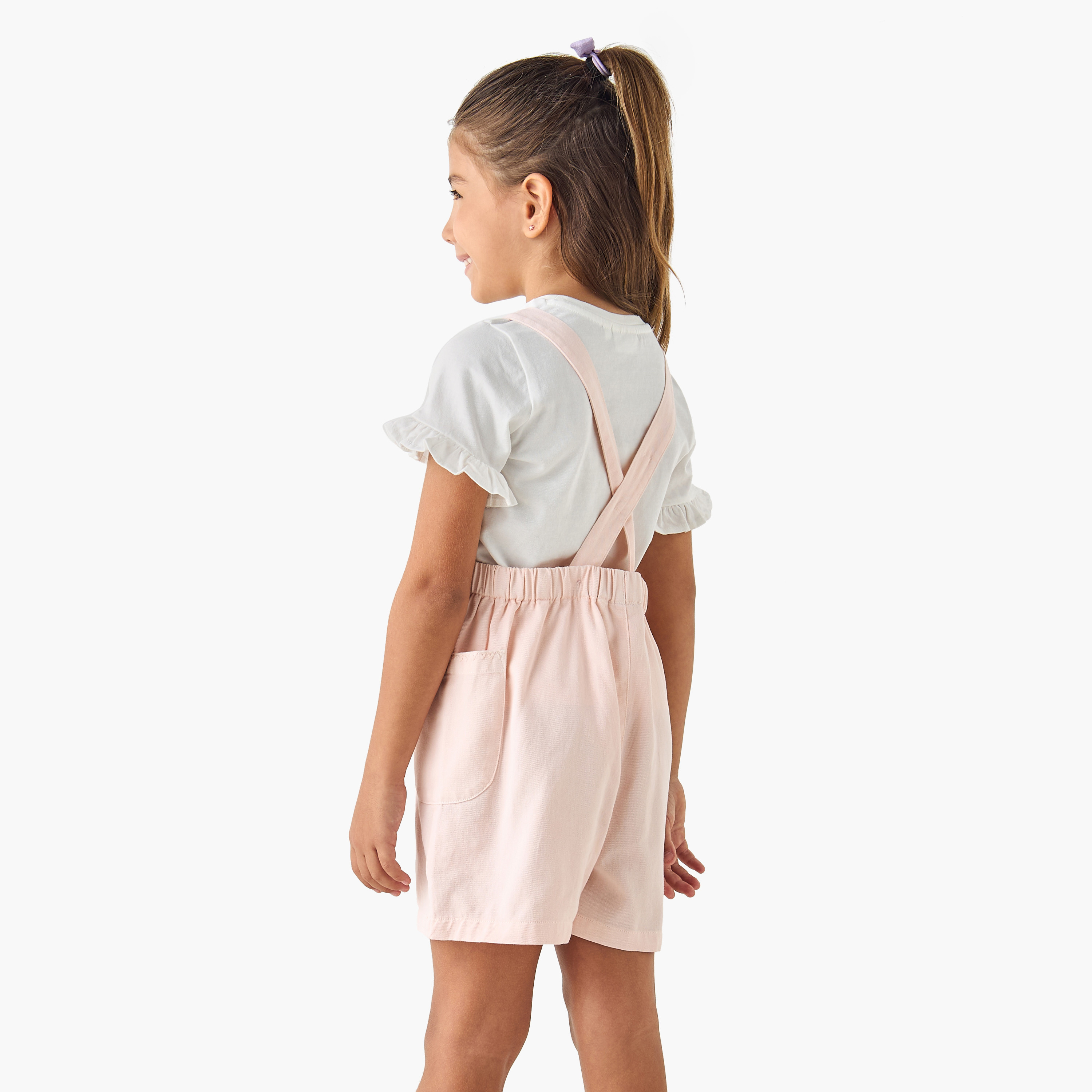 طقم تيشيرت سادة ودنغري مطرز من جونيورز-girls-clothing-setsandcoords-image-3