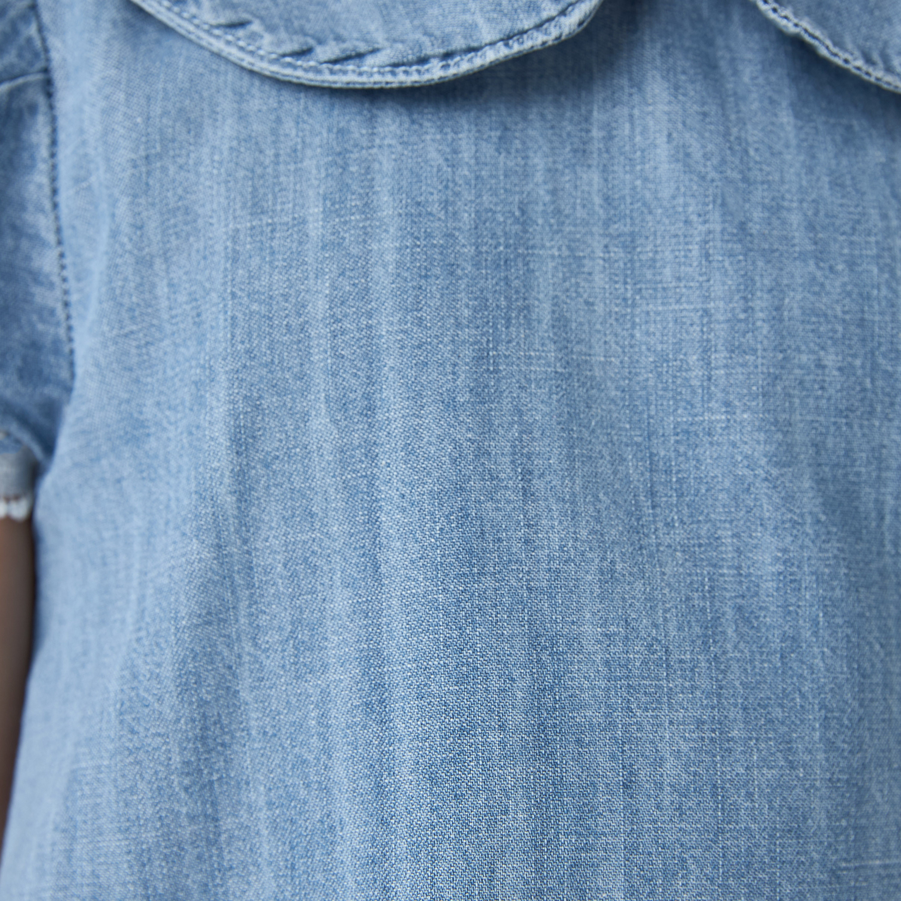 Juniors Lace Trim Denim Top and Shorts Set-girls-clothing-setsandcoords-image-6
