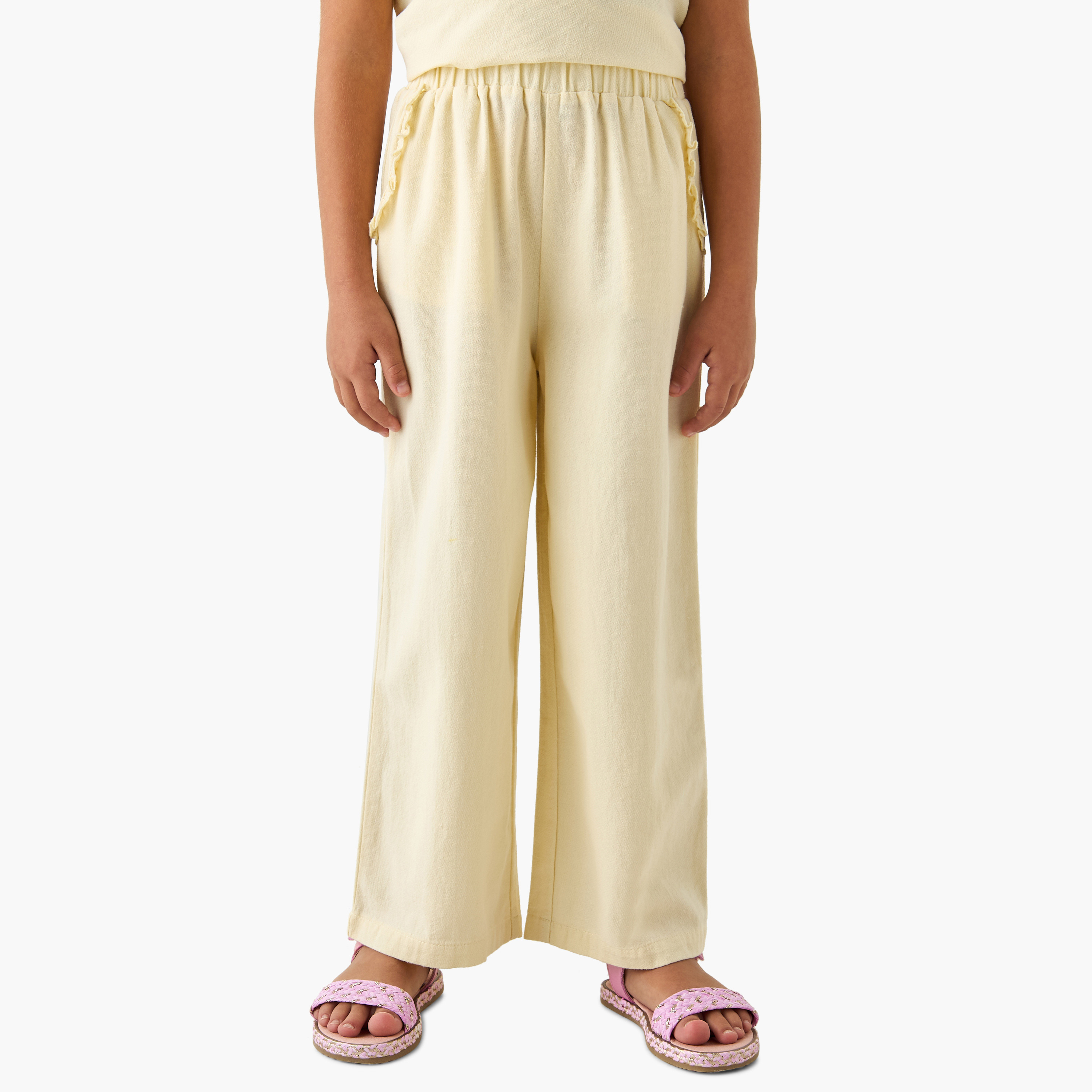 Juniors Schiffli Textured Top and Pant Set-girls-clothing-setsandcoords-image-3