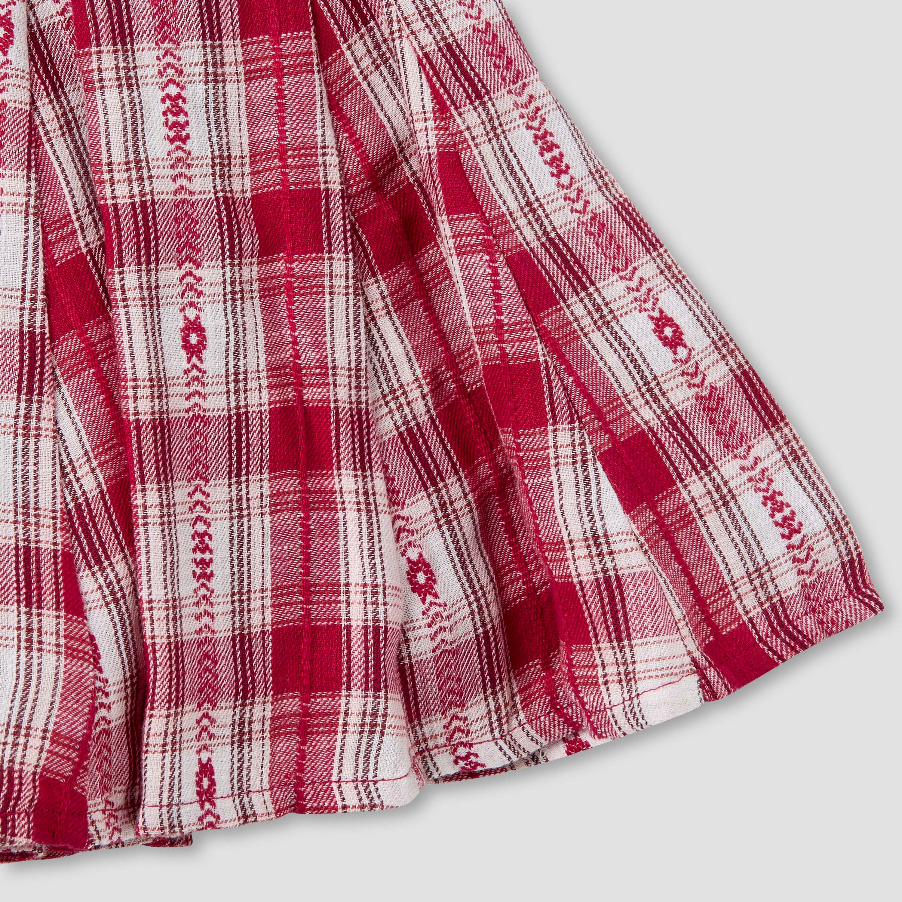 Juniors Bow Accent Top and Checked Skirt Set-baby-girls-clothing-setsandcoords-image-10