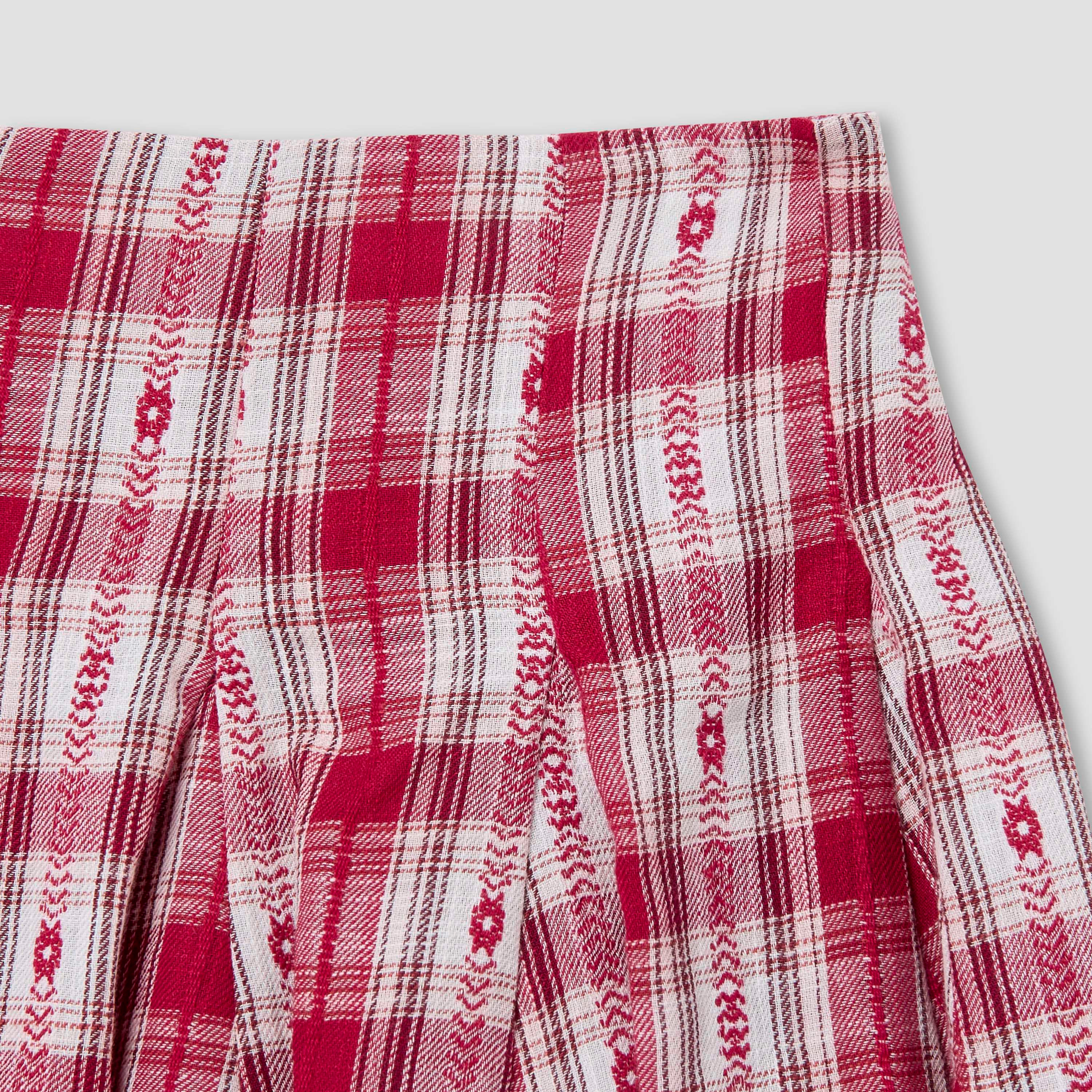 Juniors Bow Accent Top and Checked Skirt Set-baby-girls-clothing-setsandcoords-image-9