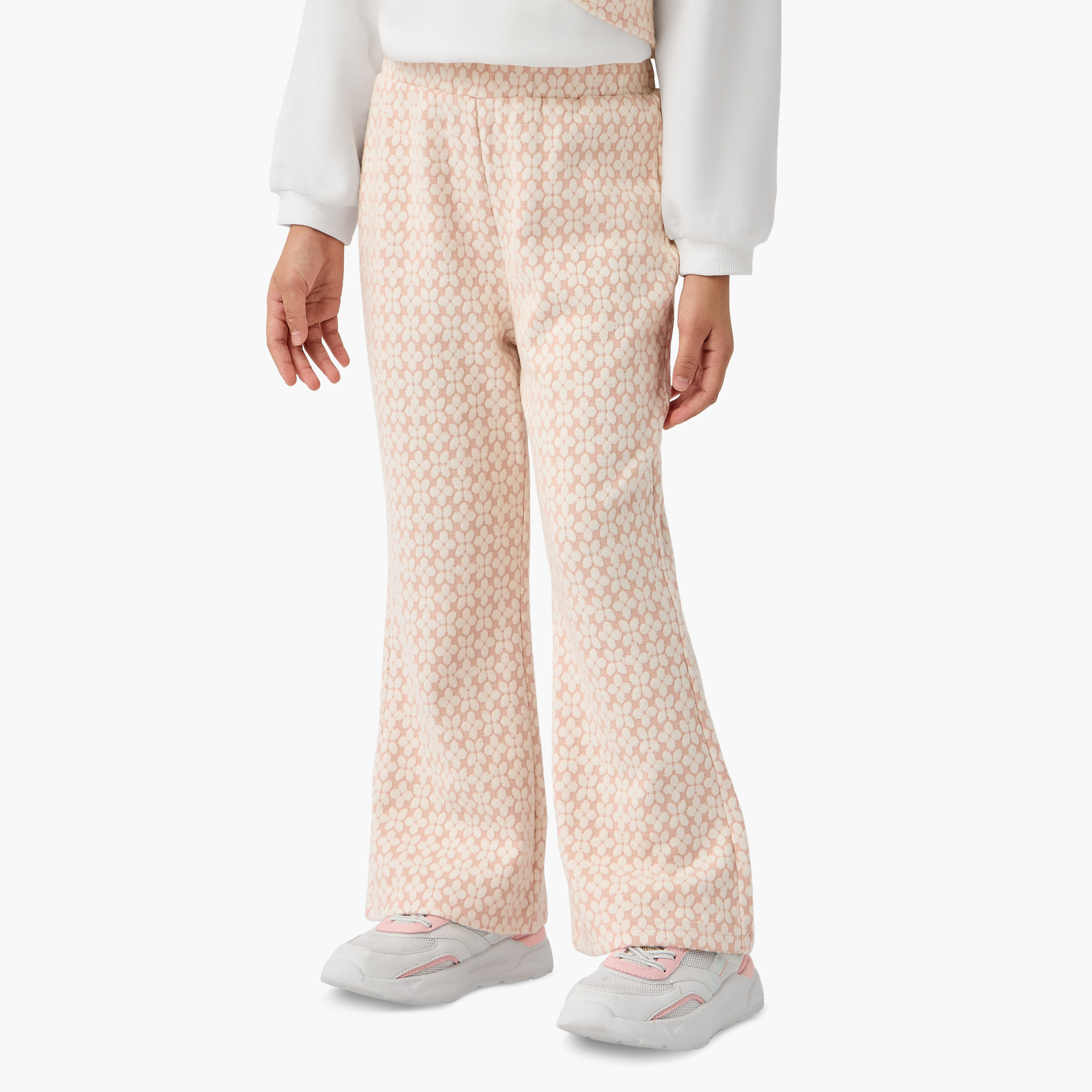 Juniors Printed Bow Detail Top and Pants Set-girls-clothing-setsandcoords-image-3