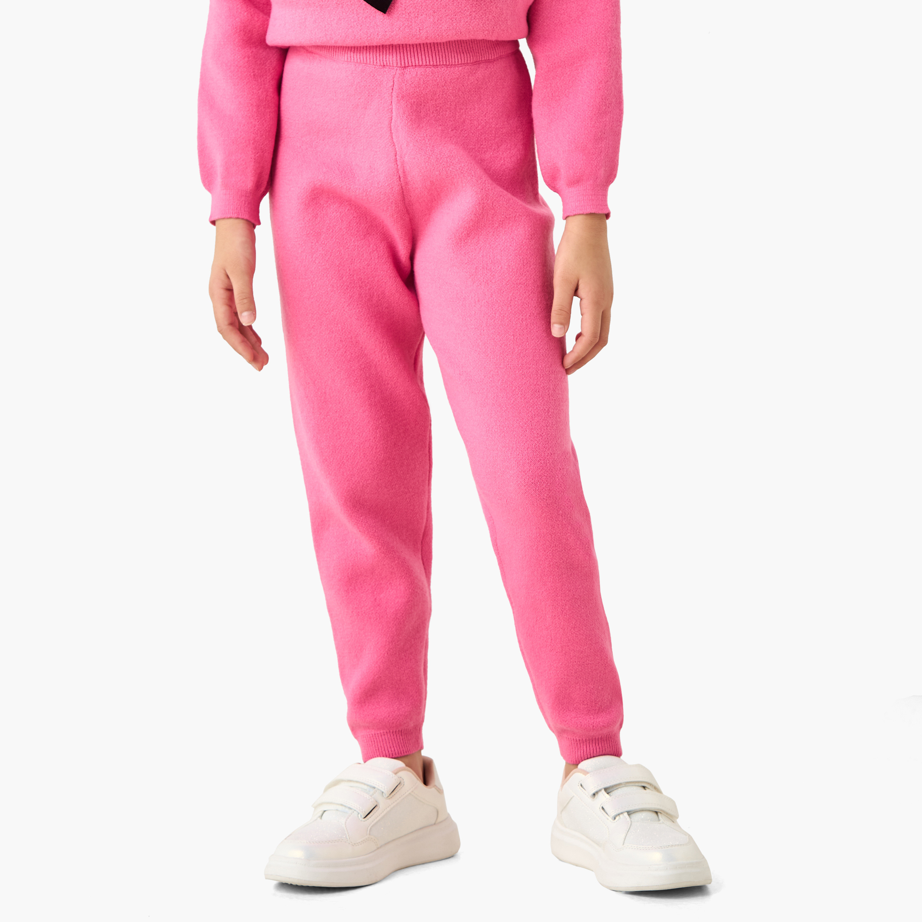 Juniors Girls Pullover and Joggers Set with Applique - Polyester Blend - Long Sleeves - Crew Neck-girls-clothing-winterwear-setsandcoords-image-3