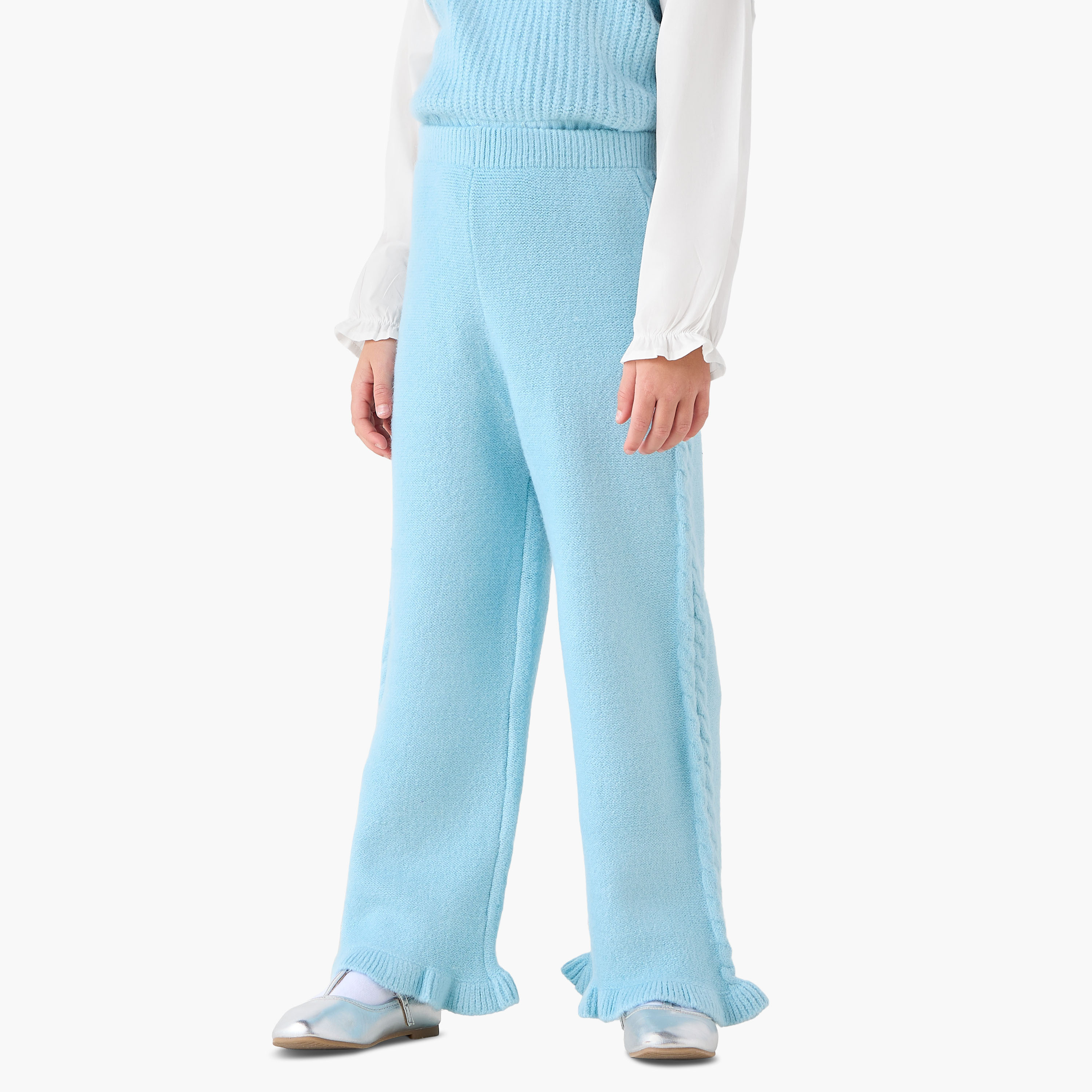 Juniors Textured Twofer Top and Pants Set-girls-clothing-setsandcoords-image-3