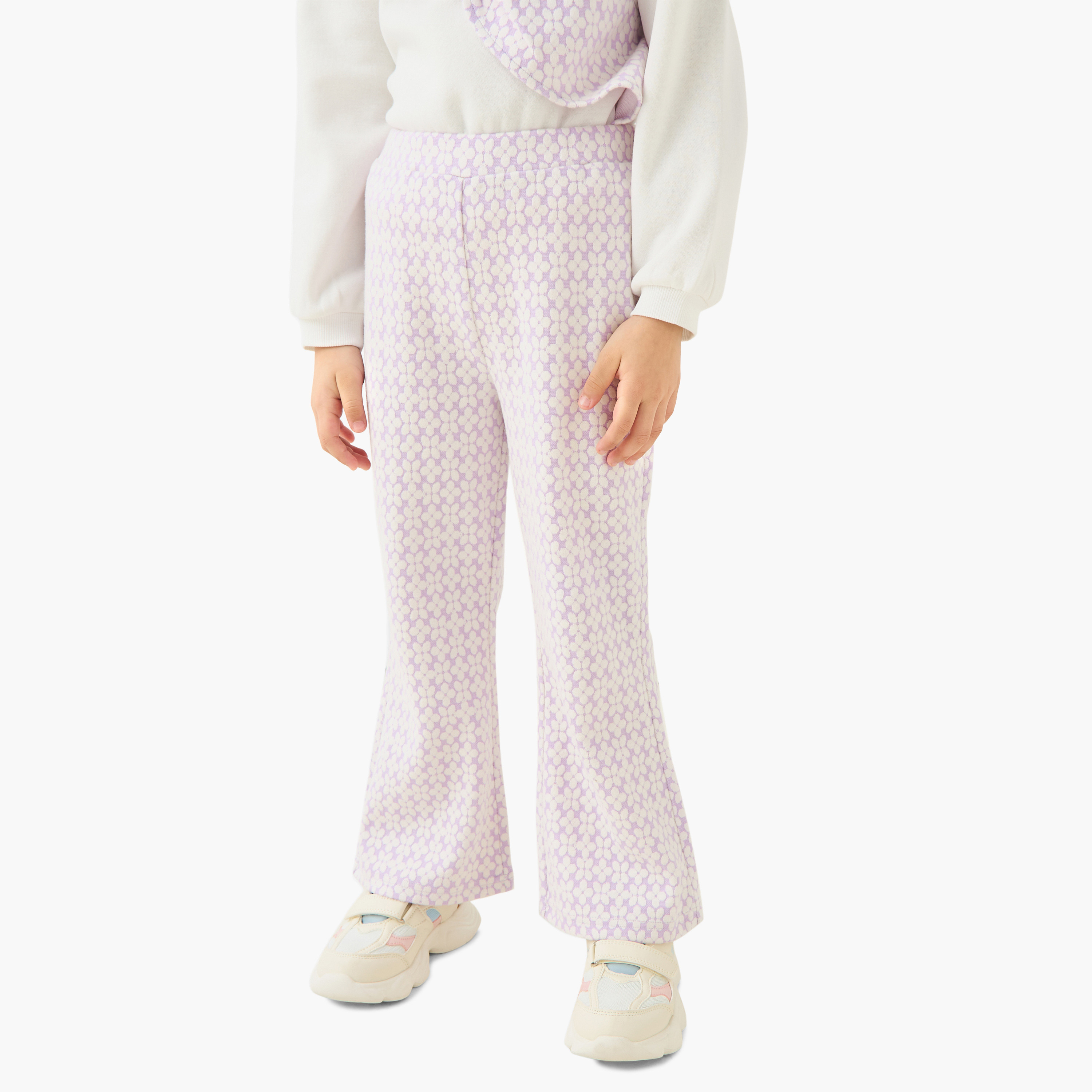 Juniors Printed Bow Detail Top and Pants Set-girls-clothing-winterwear-setsandcoords-image-3