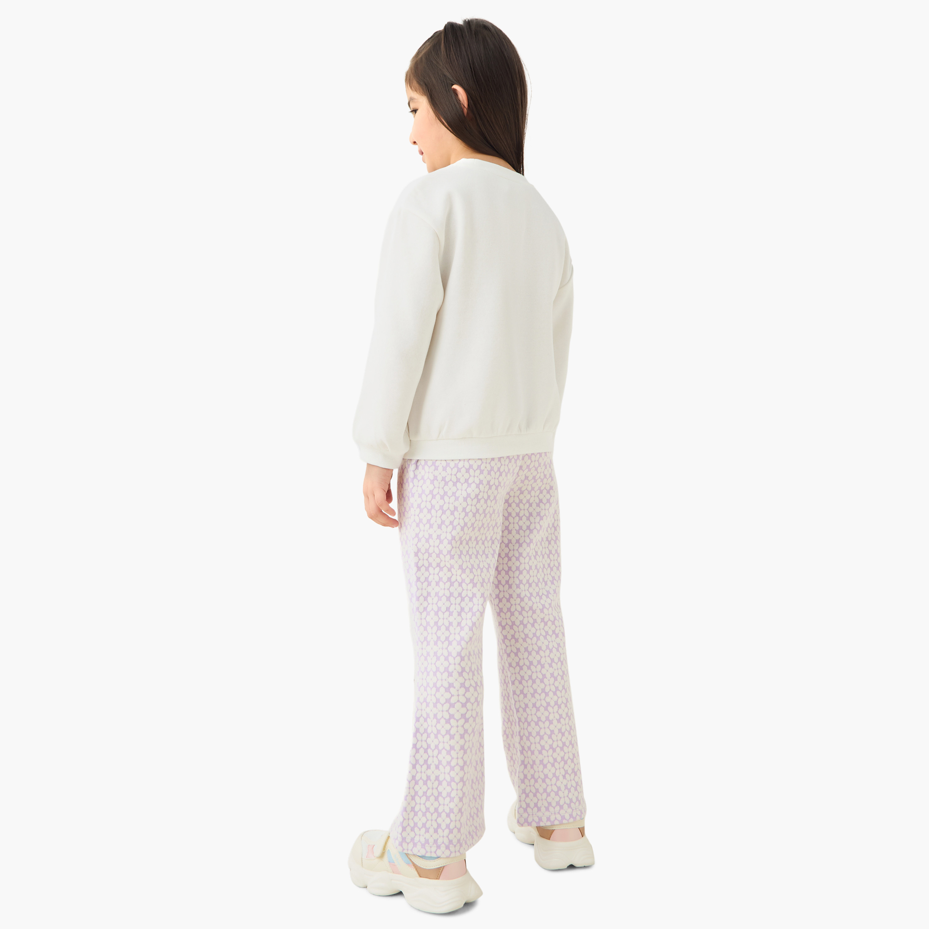 Juniors Printed Bow Detail Top and Pants Set-girls-clothing-winterwear-setsandcoords-image-4