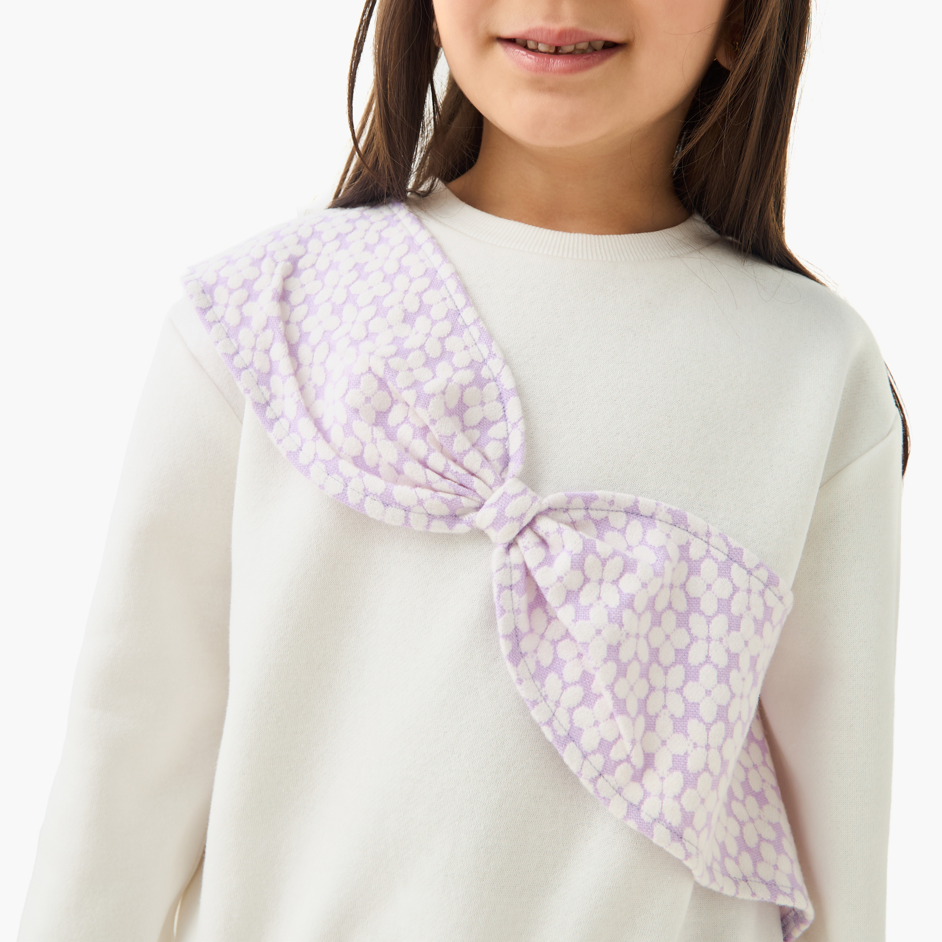 Juniors Printed Bow Detail Top and Pants Set-girls-clothing-winterwear-setsandcoords-image-5