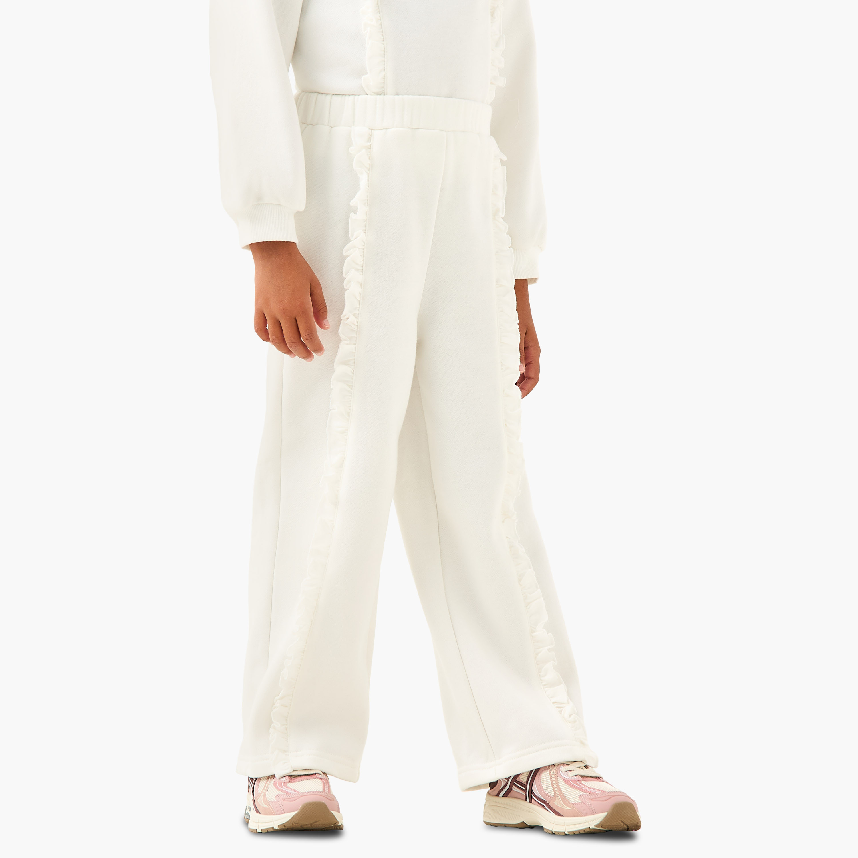 Juniors Ruffled Sweatshirt and Pants Set-girls-clothing-setsandcoords-image-3