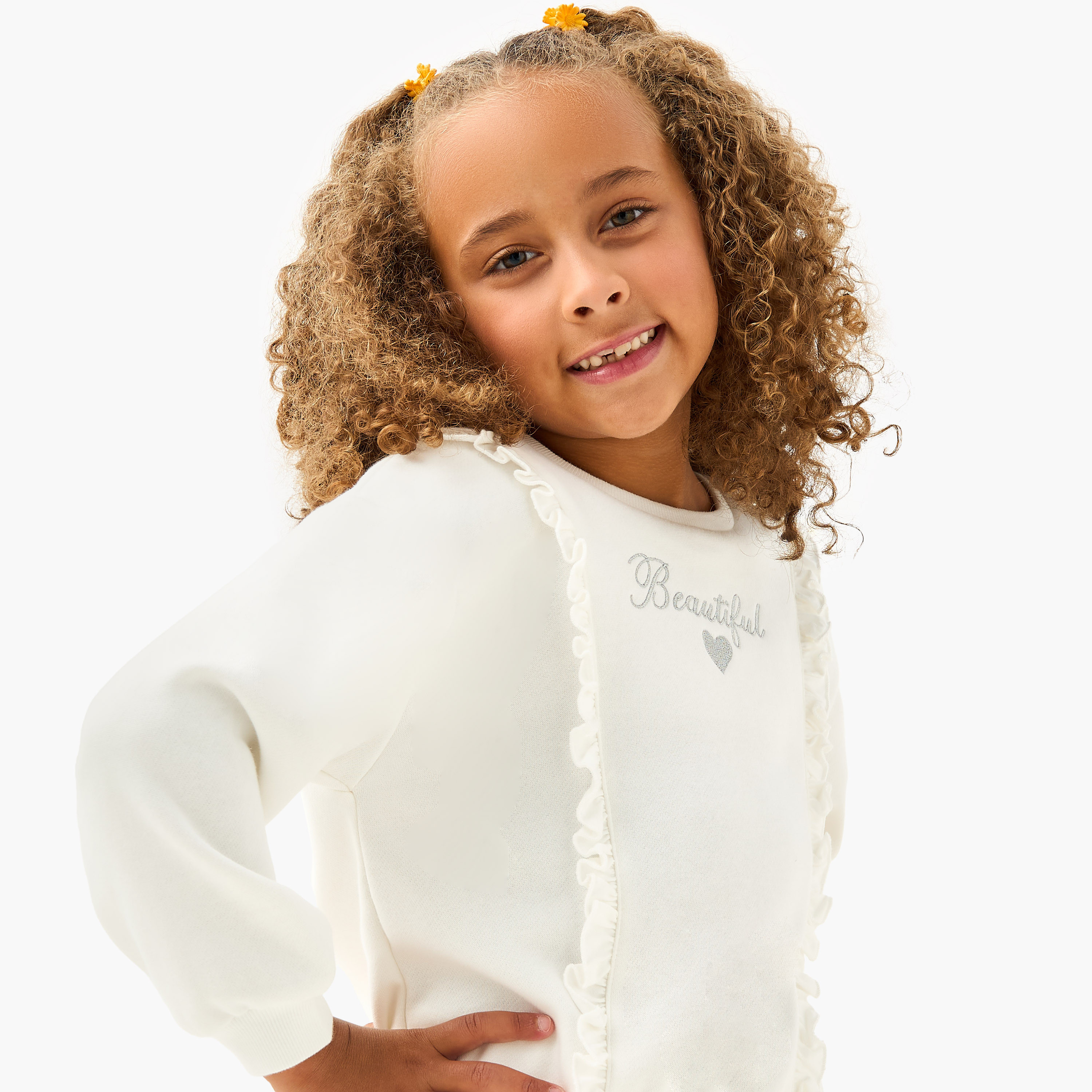 Juniors Ruffled Sweatshirt and Pants Set-girls-clothing-setsandcoords-image-5