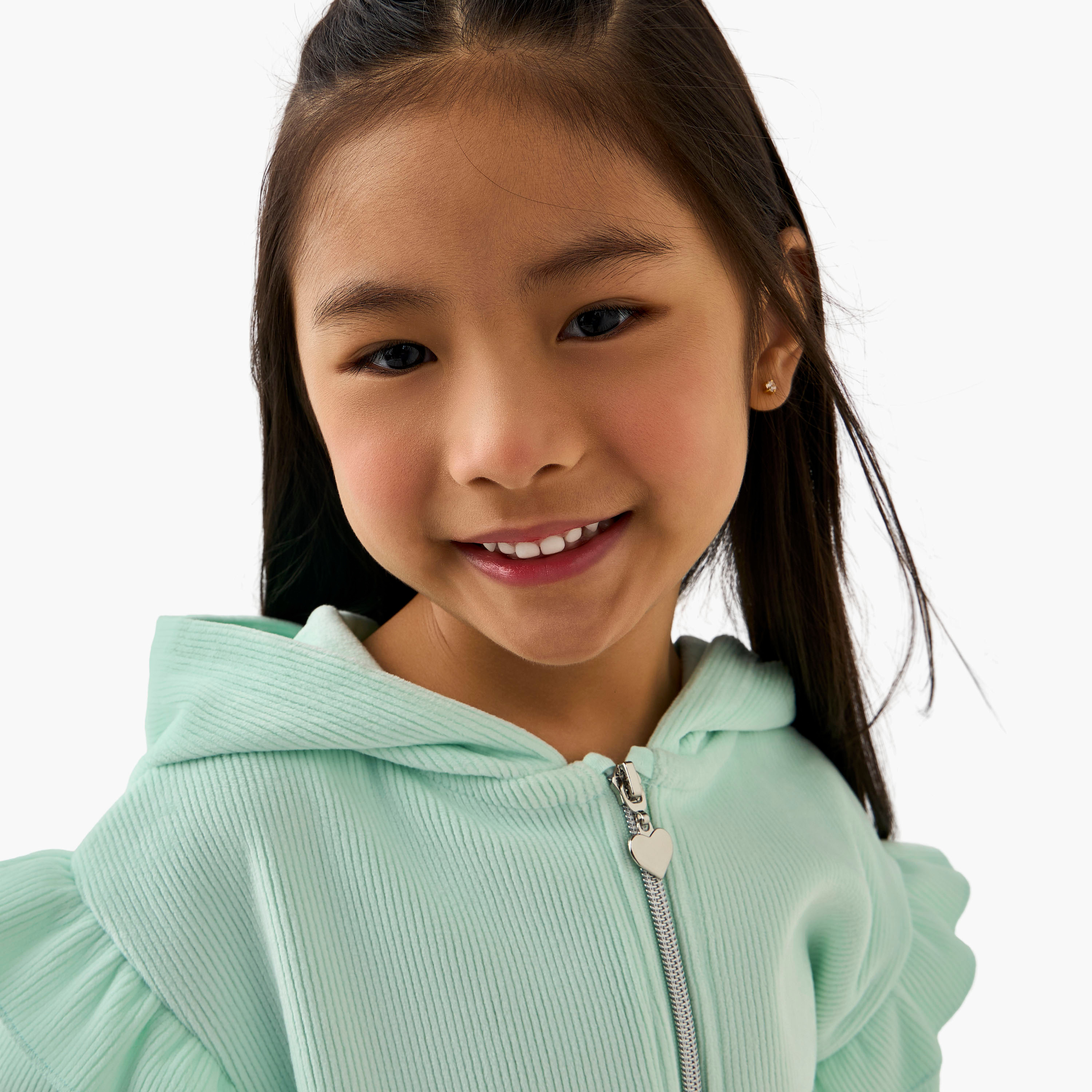 Juniors Hooded Long Sleeves Sweatshirt and Pants Set with Ruffle Detail-baby-girls-clothing-setsandcoords-image-5