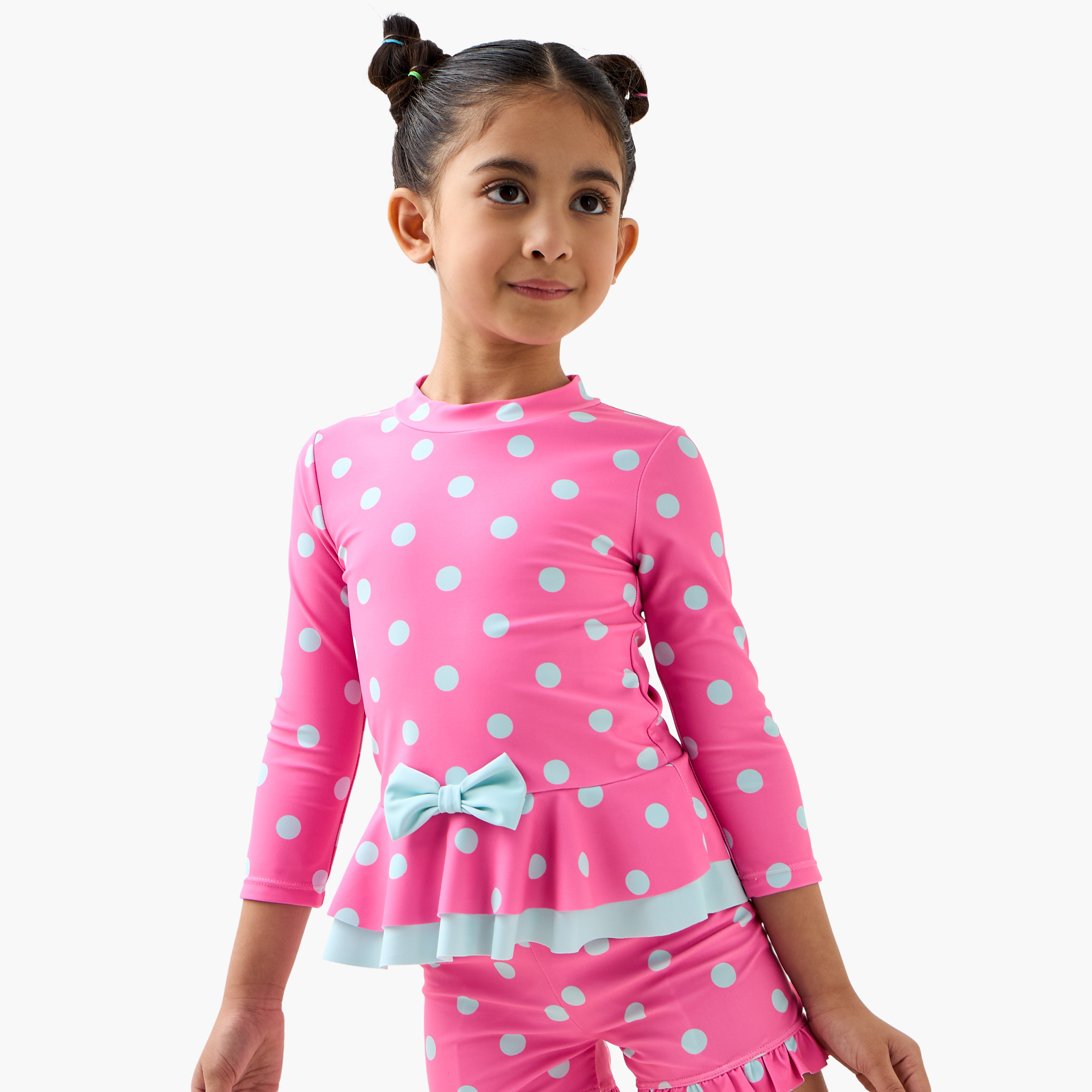 بلوزة سباحة و شورت بطبعات منقطة من جونيورز-baby-girls-clothing-swimwear-image-1