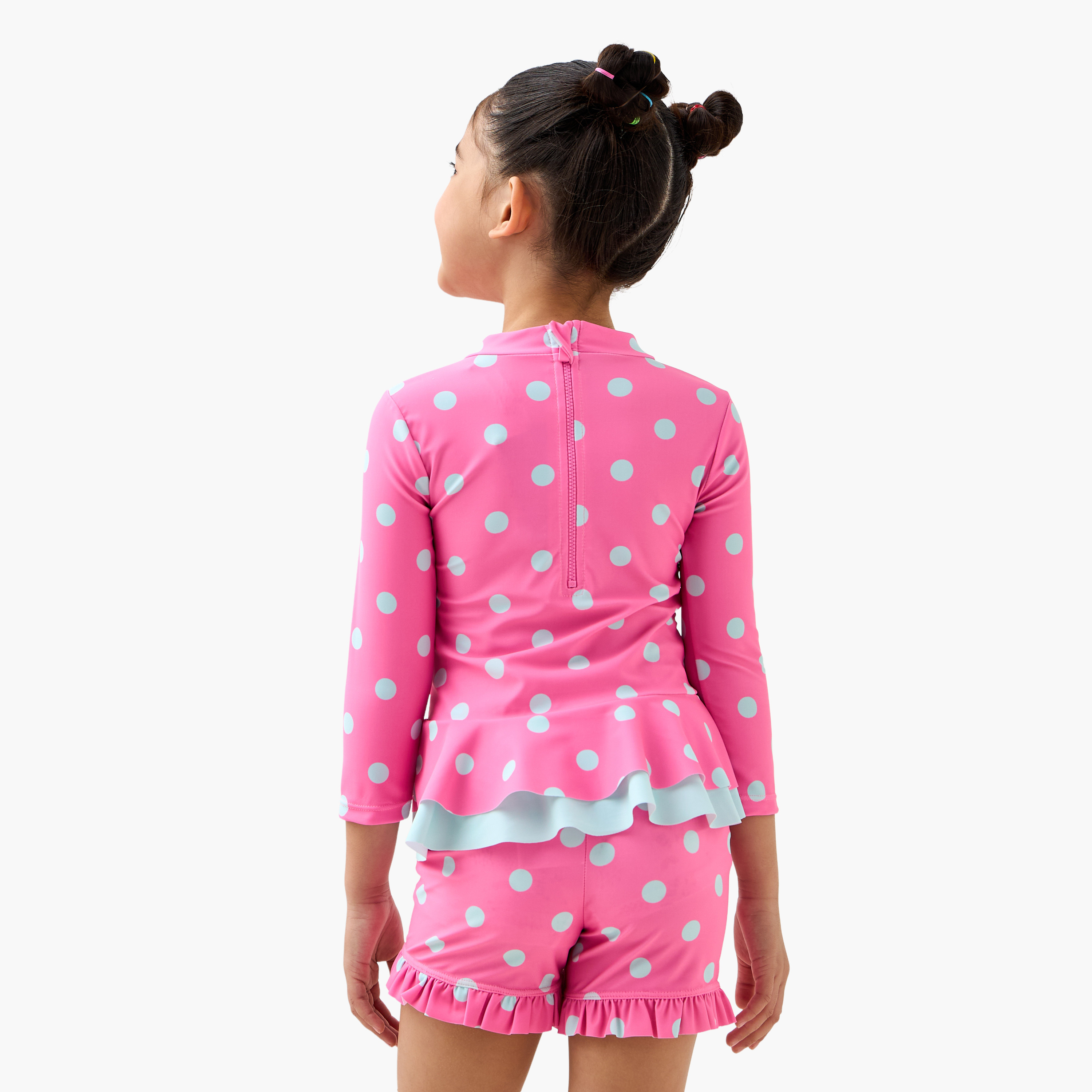 بلوزة سباحة و شورت بطبعات منقطة من جونيورز-baby-girls-clothing-swimwear-image-3