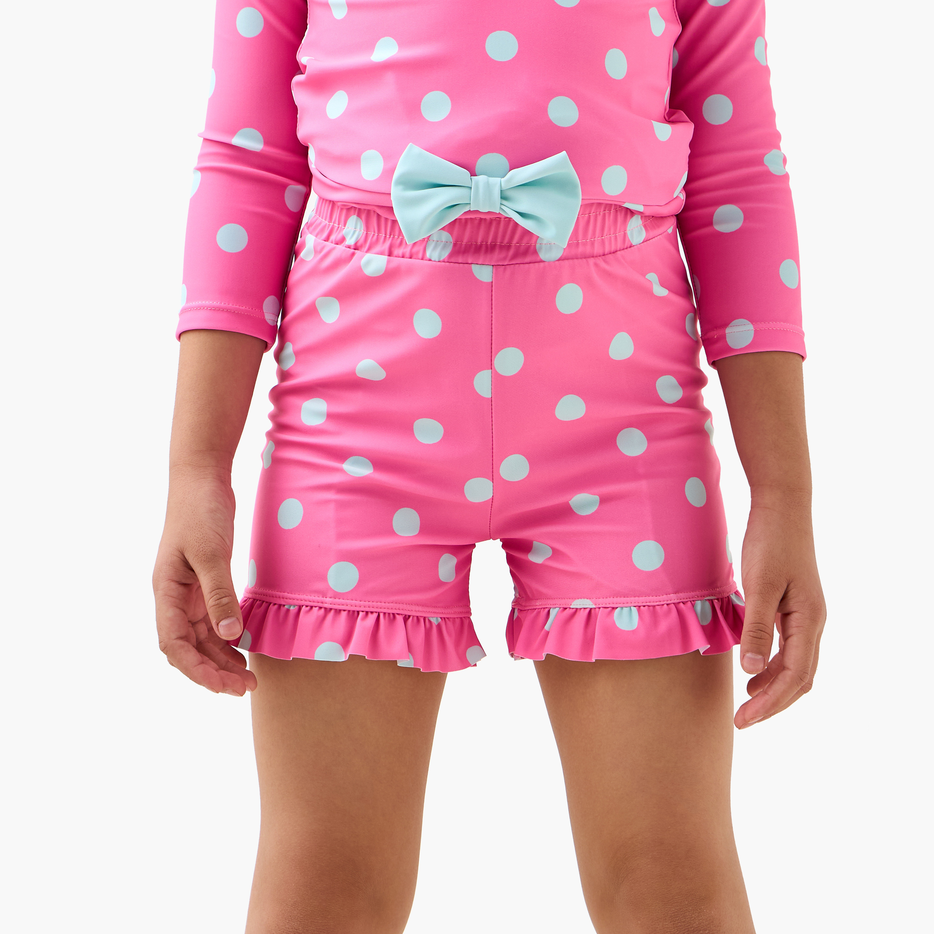 بلوزة سباحة و شورت بطبعات منقطة من جونيورز-baby-girls-clothing-swimwear-image-5