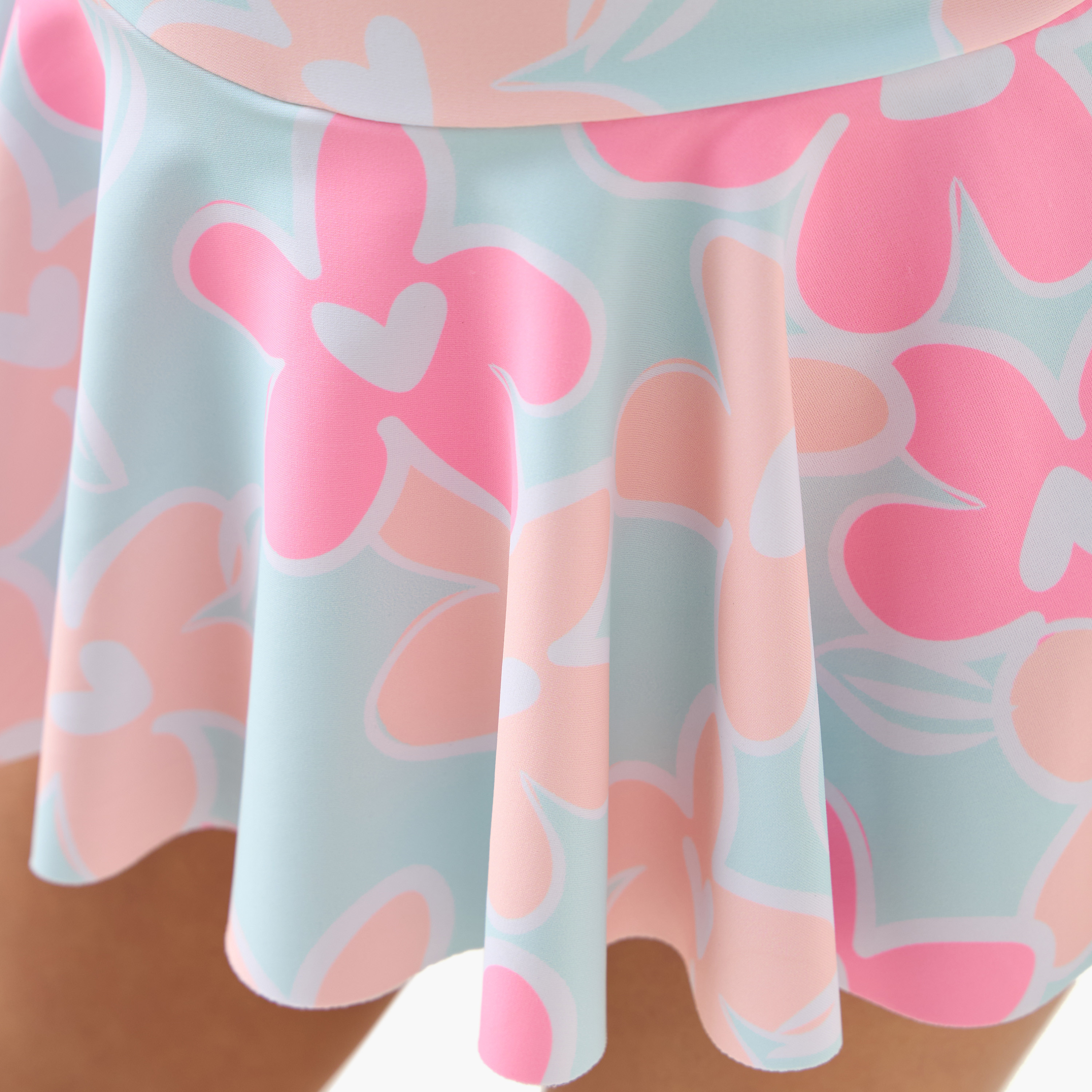 Juniors Floral Print Swimsuit with Long Sleeves-sports-gear-swimming-girl-image-5