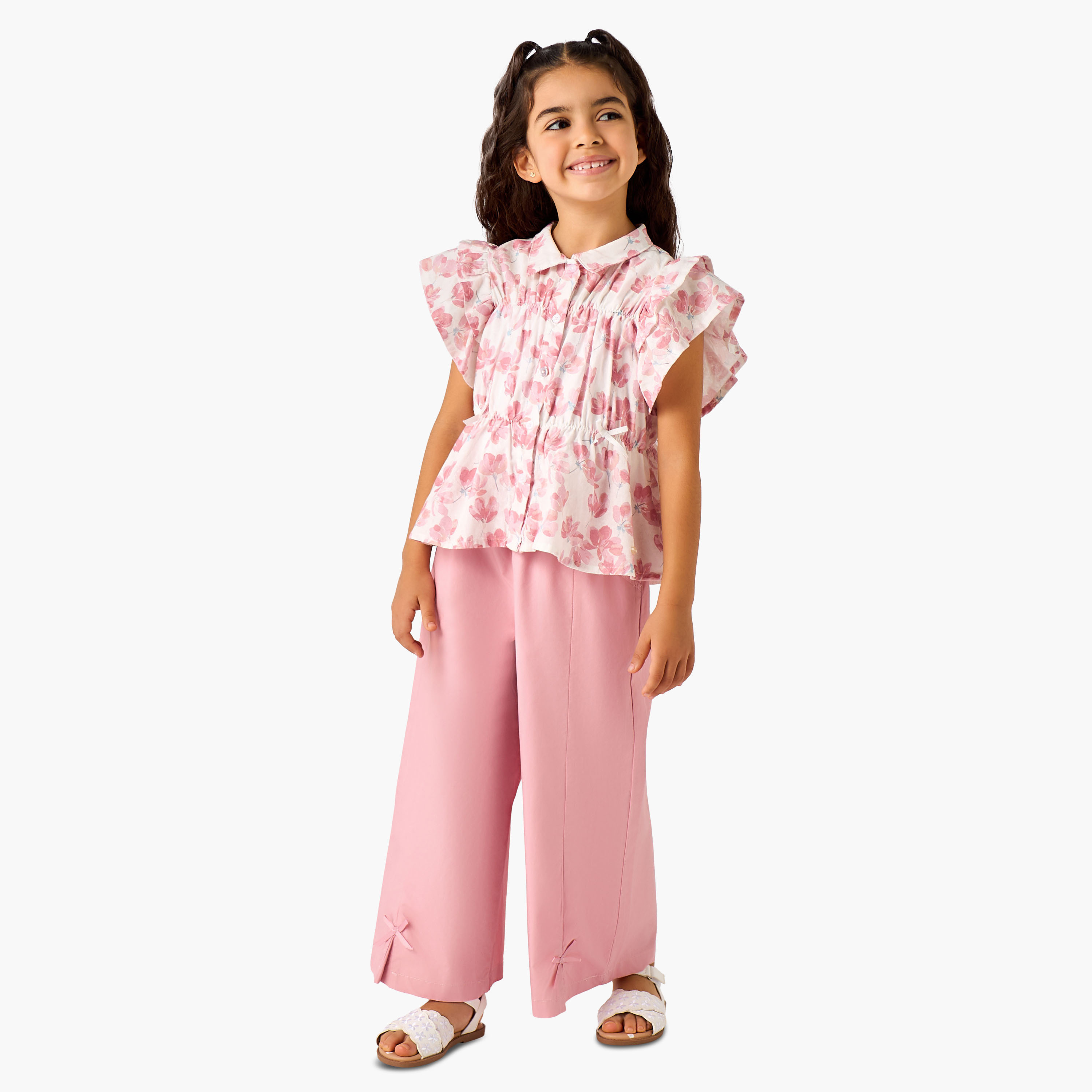 بنطلون بحزام خصر مطاطي وجيوب من إليجو-baby-girls-clothing-bottoms-trousers-image-3