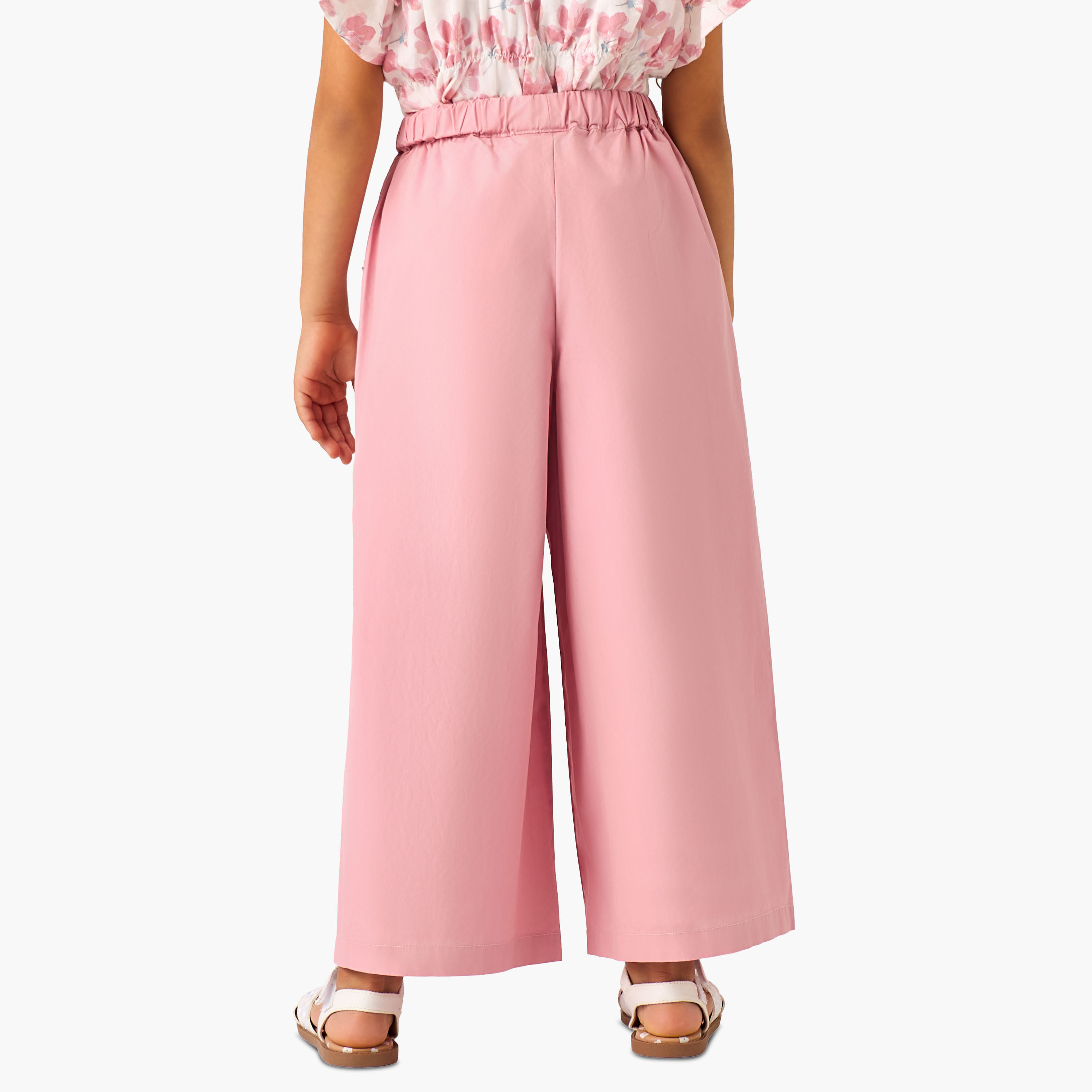 بنطلون بحزام خصر مطاطي وجيوب من إليجو-baby-girls-clothing-bottoms-trousers-image-2