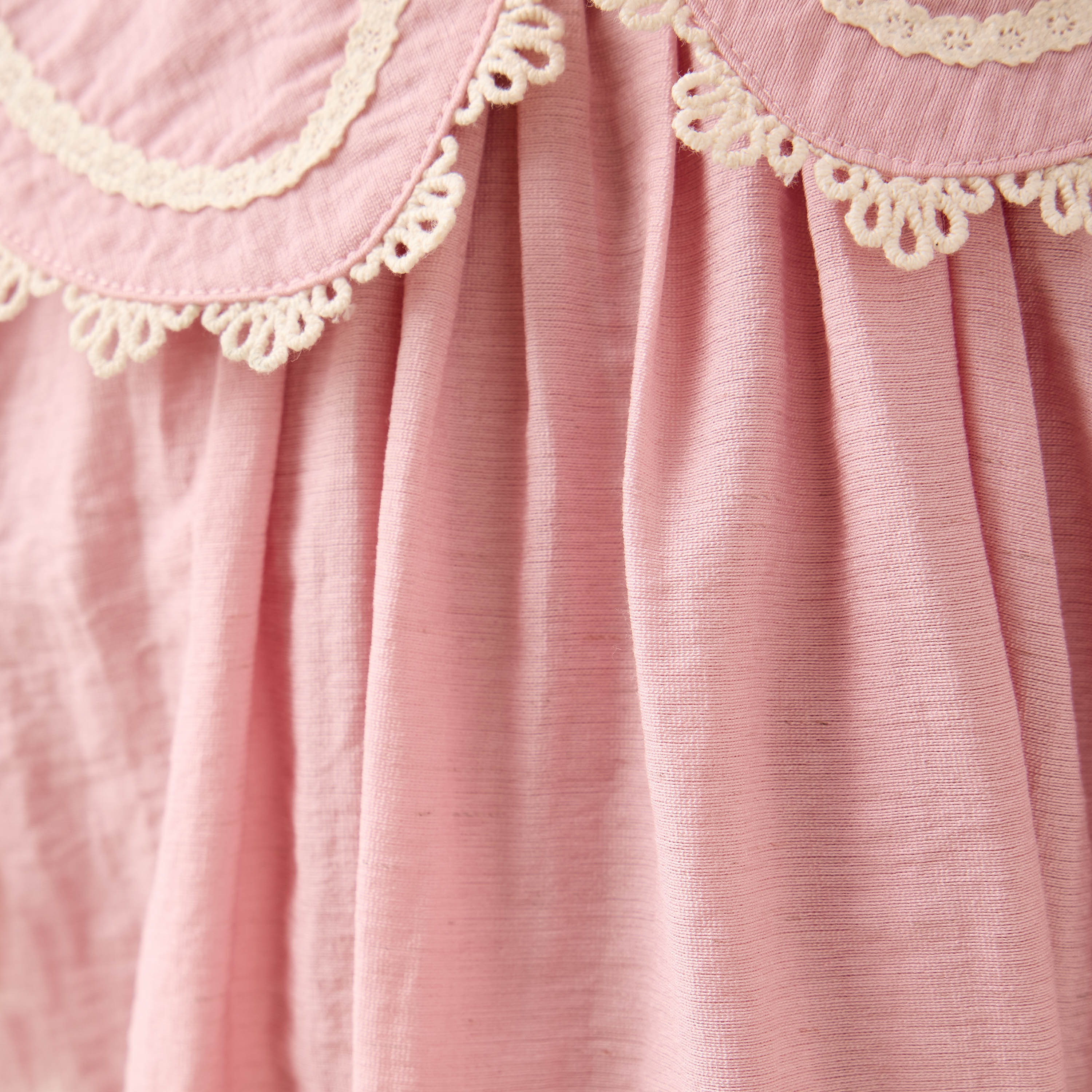 Eligo Lace Detail Peter Pan Collar Dress with Flutter Sleeves-girls-clothing-dressesandjumpsuits-image-5