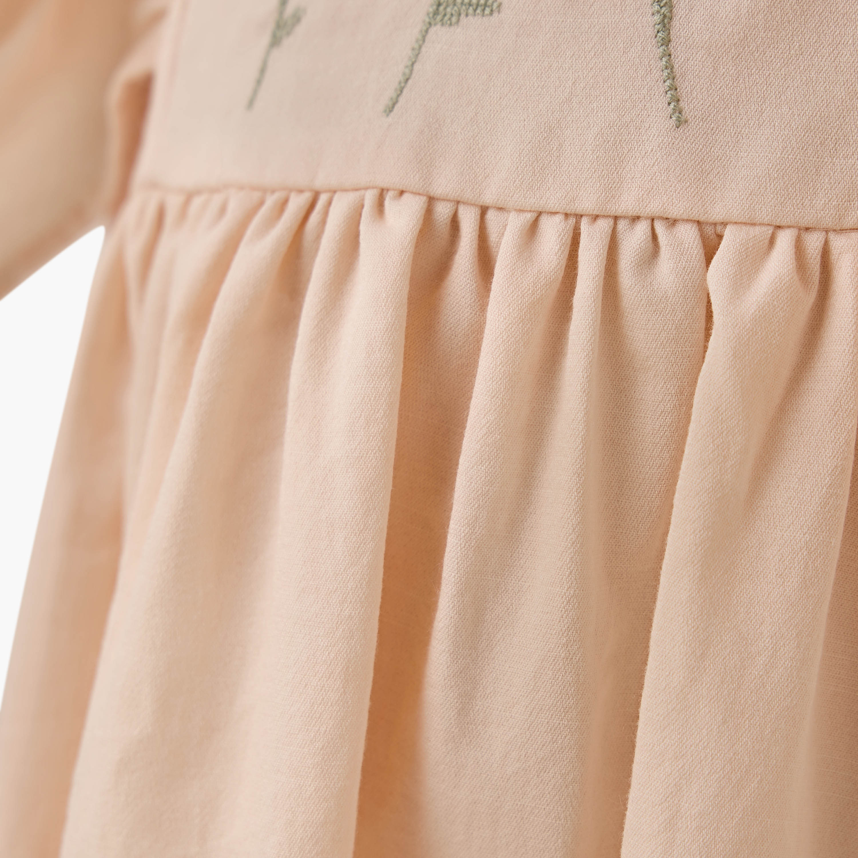 Eligo Embroidered Round Neck Dress with Ruffle Short Sleeves-girls-clothing-dressesandjumpsuits-image-5