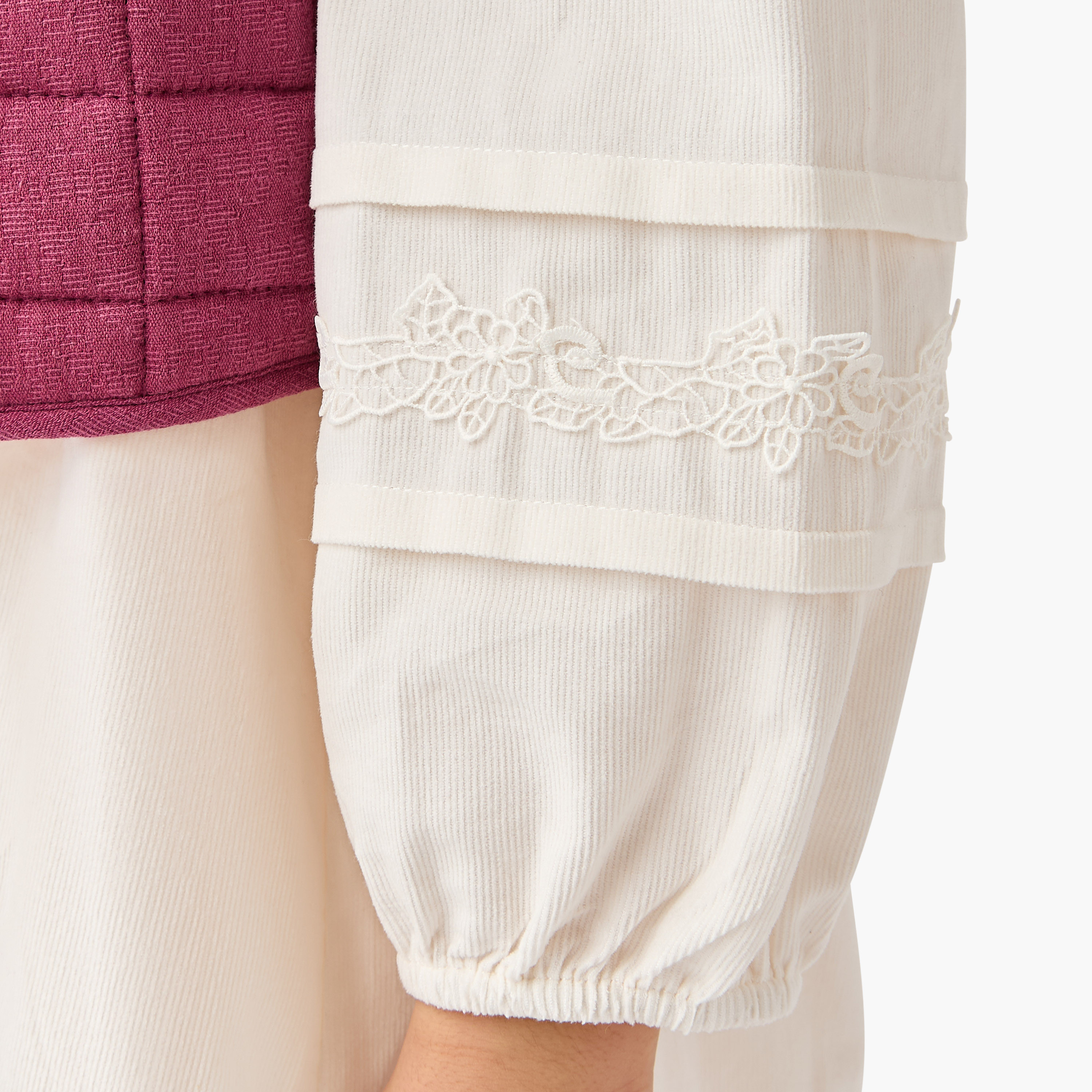 Eligo Ruffled Dress with Embroidered Jacket and Tights-girls-clothing-winterwear-dresses-image-6