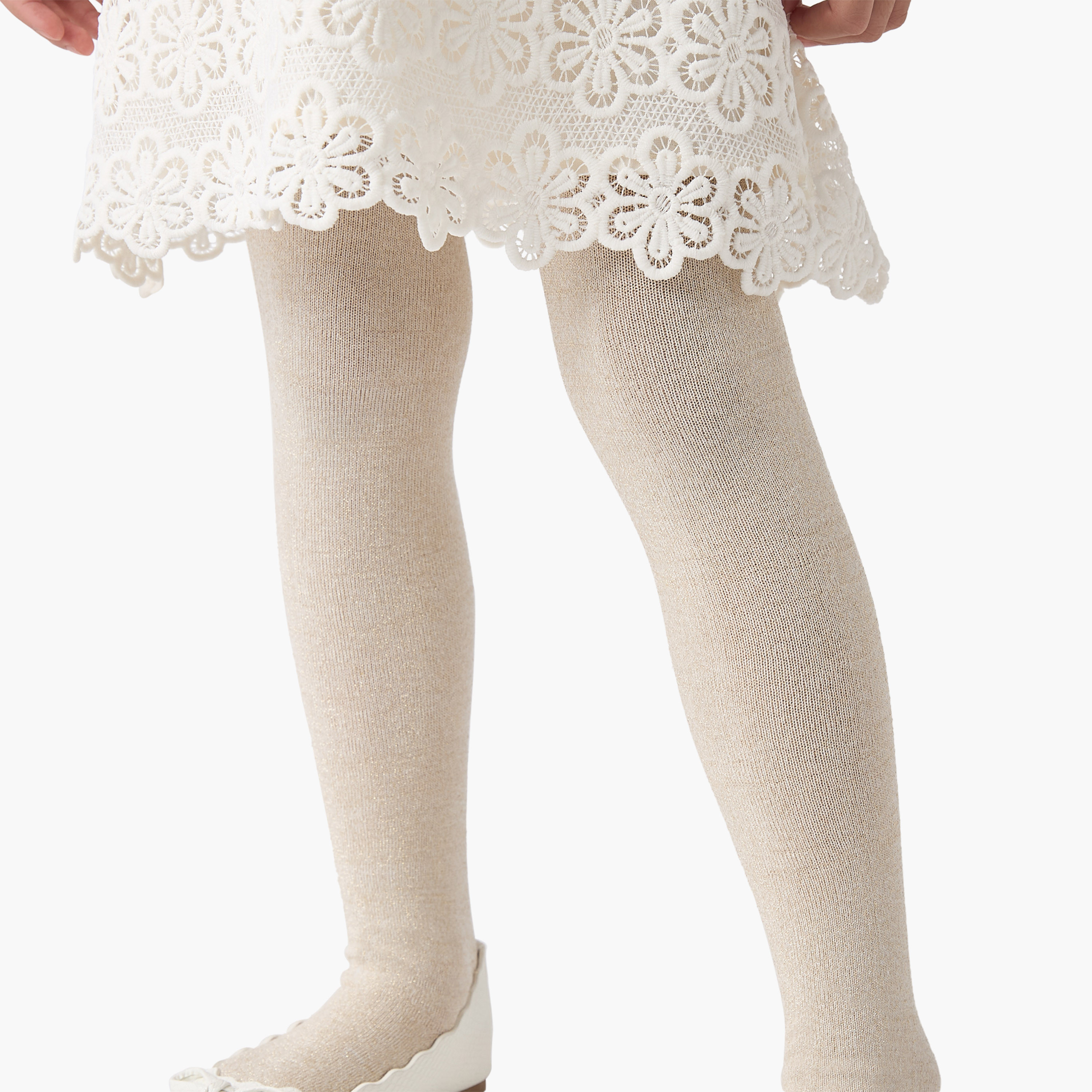 Eligo Lace Collared Dress with Long Sleeves and Tights-girls-clothing-winterwear-dresses-image-6