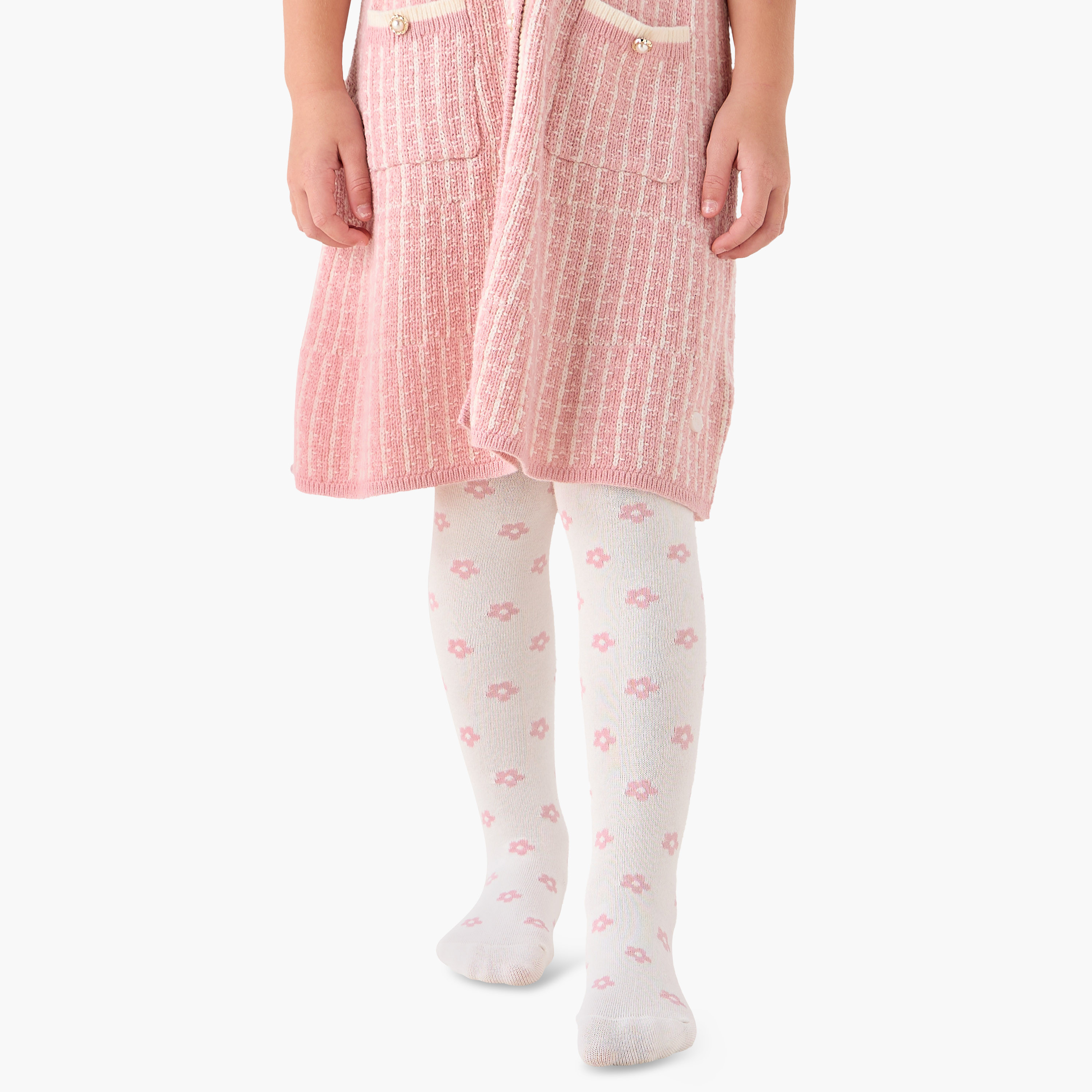 Eligo Collared Short Sleeves Midi Dress with Checked Design-girls-clothing-winterwear-dresses-image-4